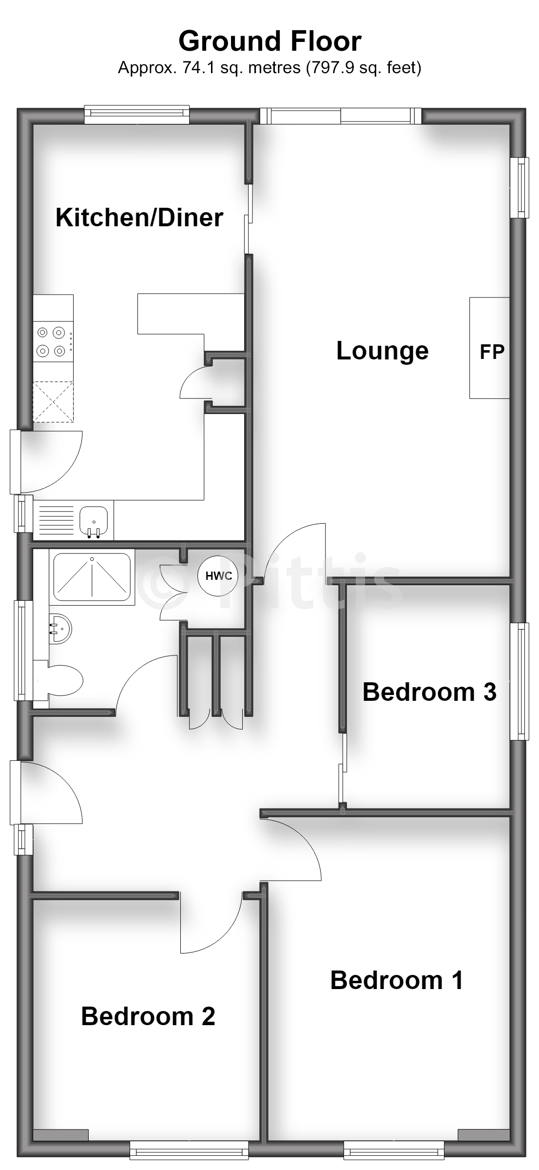 25, Perowne Way, Sandown floorplan