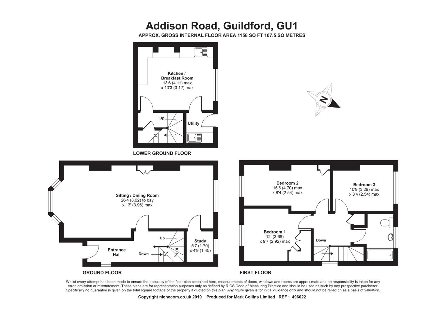 3 Bedrooms Semi-detached house for sale in Addison Road, Guildford GU1