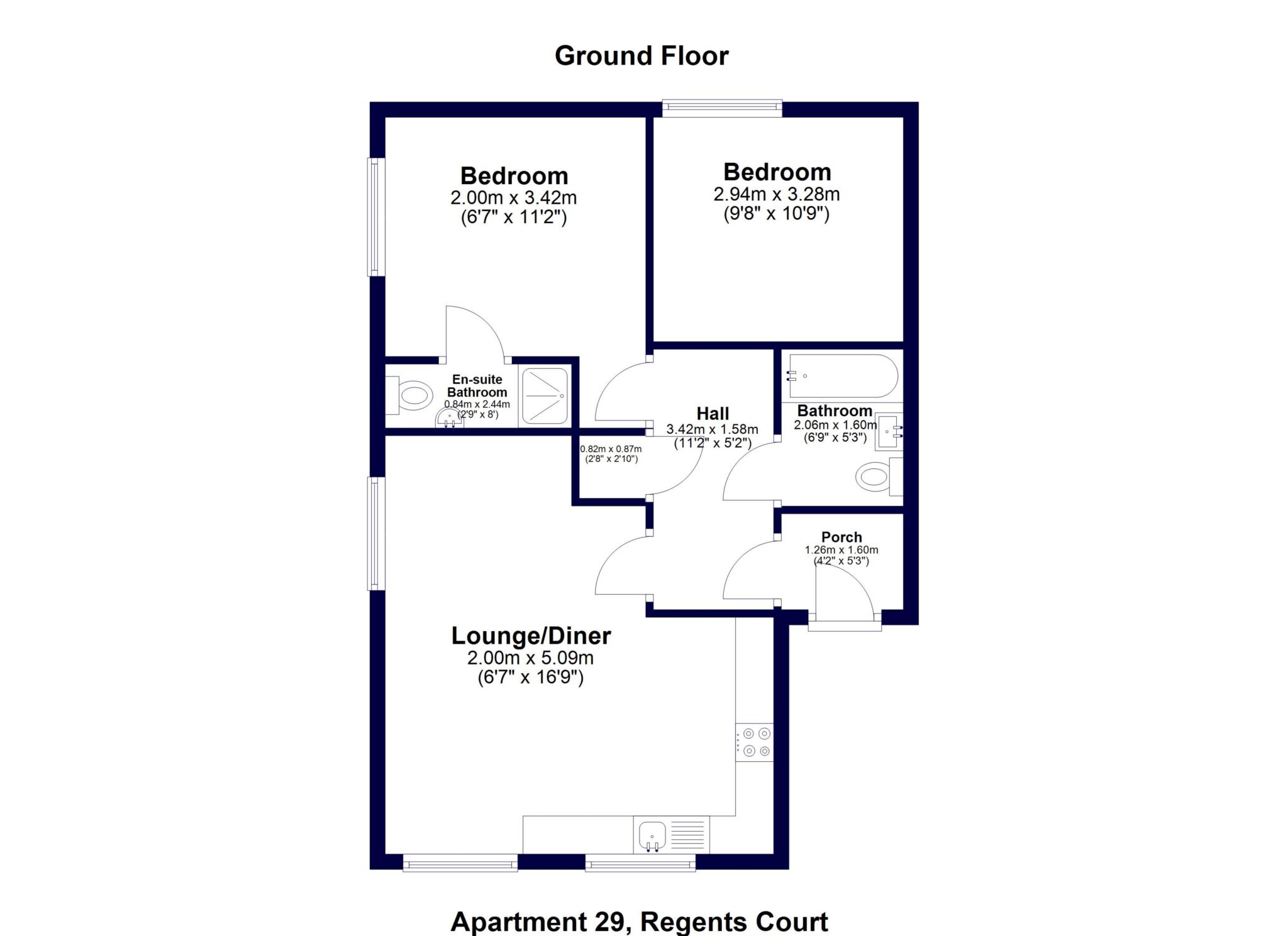 Apt 29, Regents Court, Verdant Lane, Manchester floorplan
