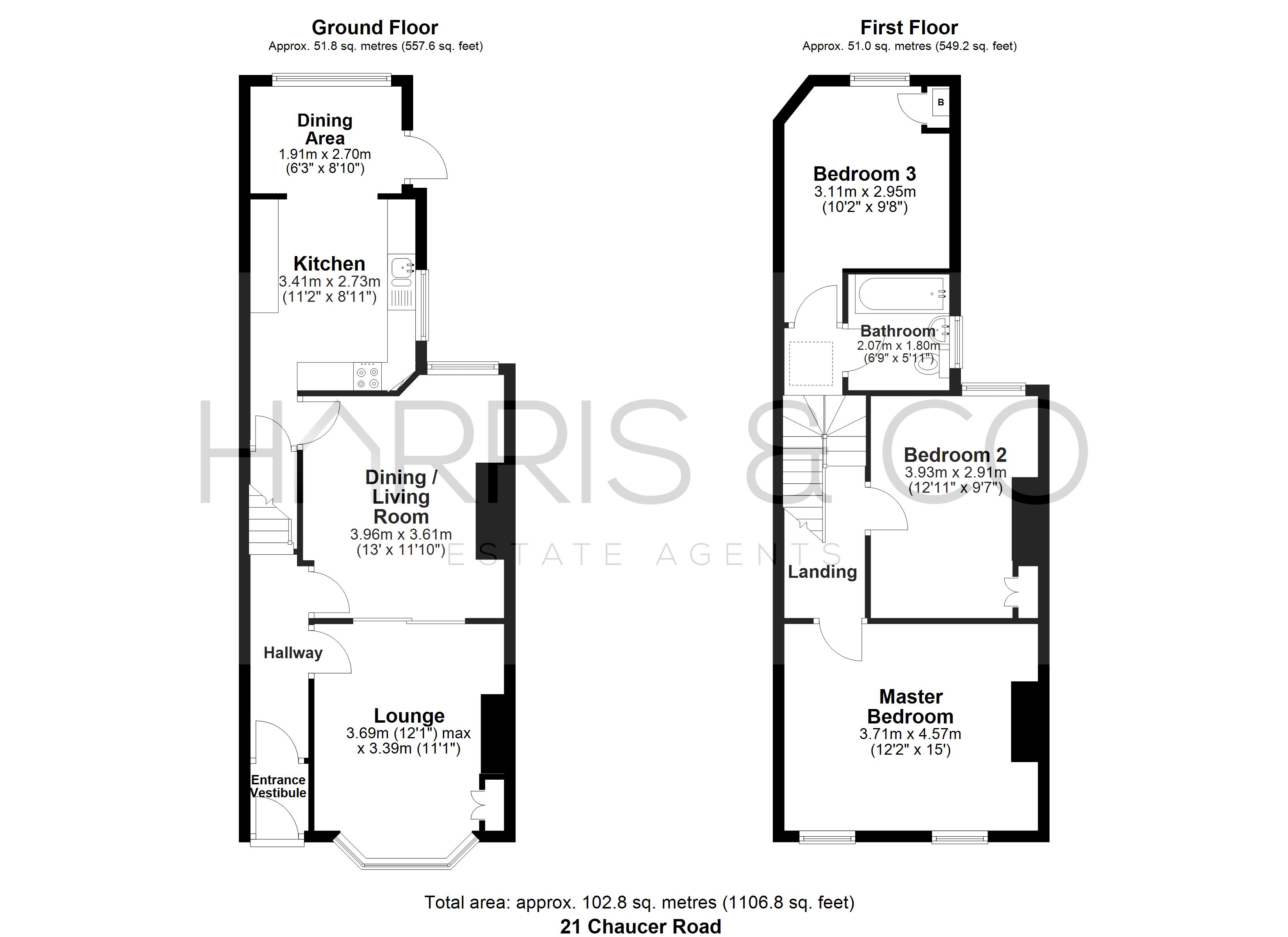 21, Chaucer Road, Lancashire floorplan