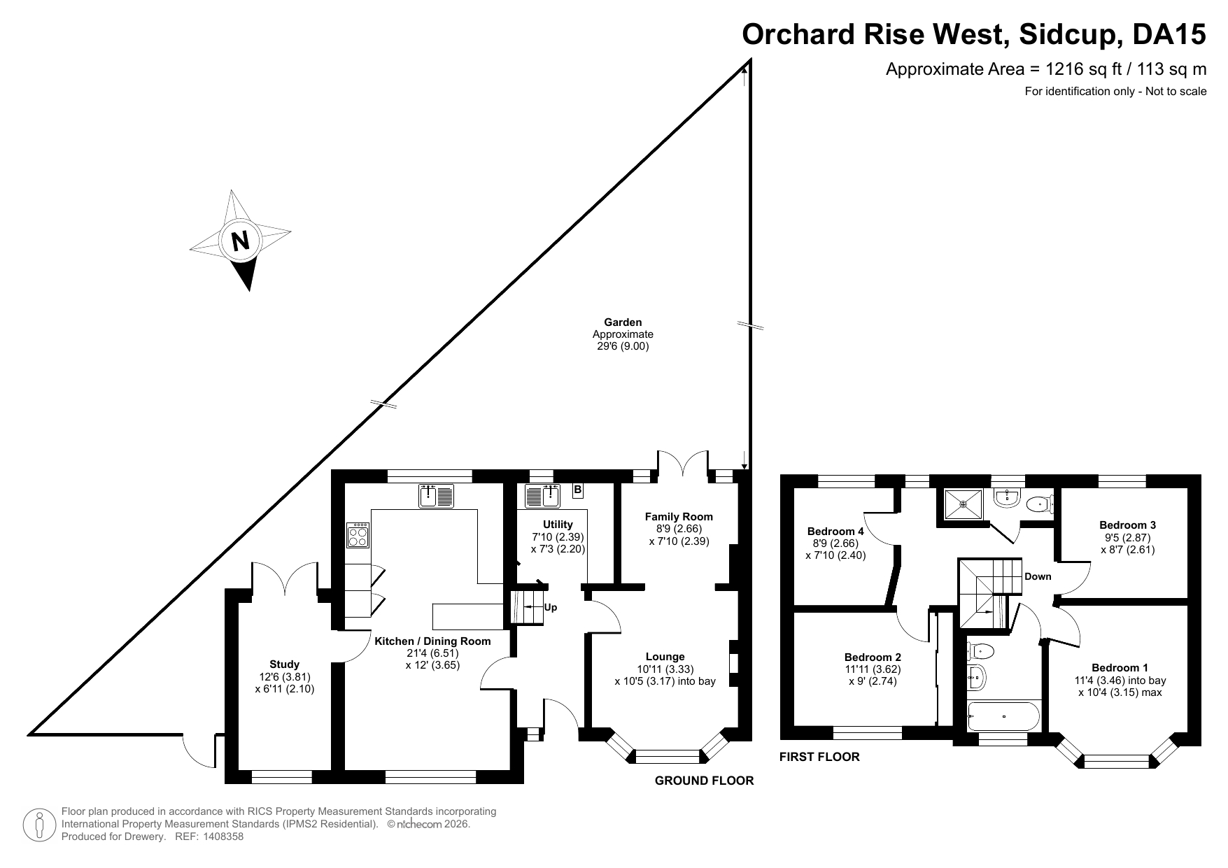 1, Orchard Rise West, Sidcup floorplan