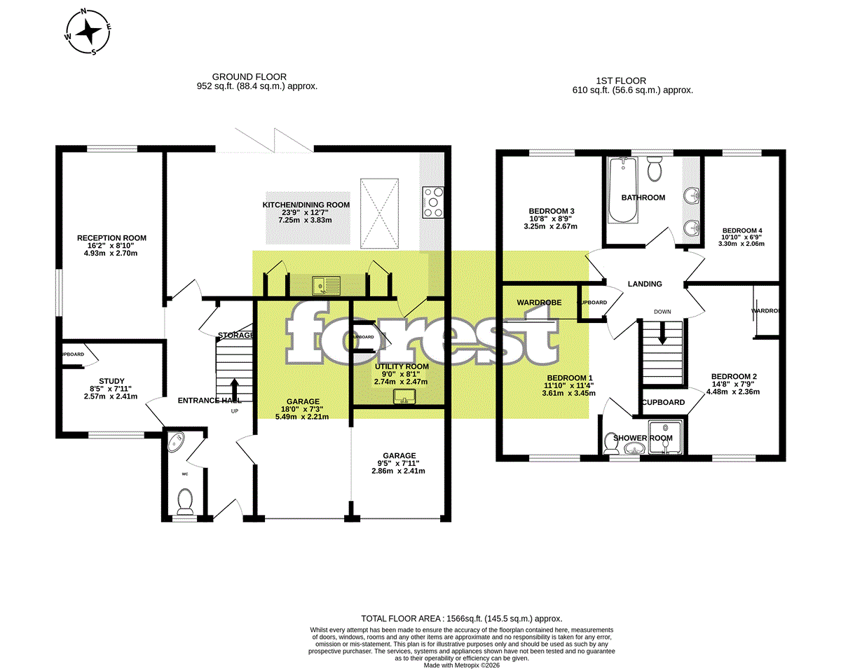 17, Kipling Close, Yateley floorplan