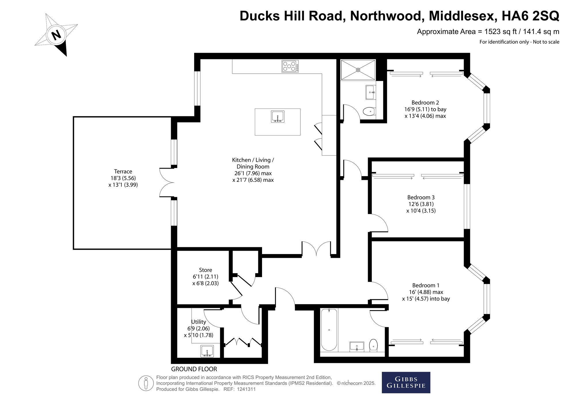 Flat 3, 137, Ducks Hill Road, Middlesex floorplan