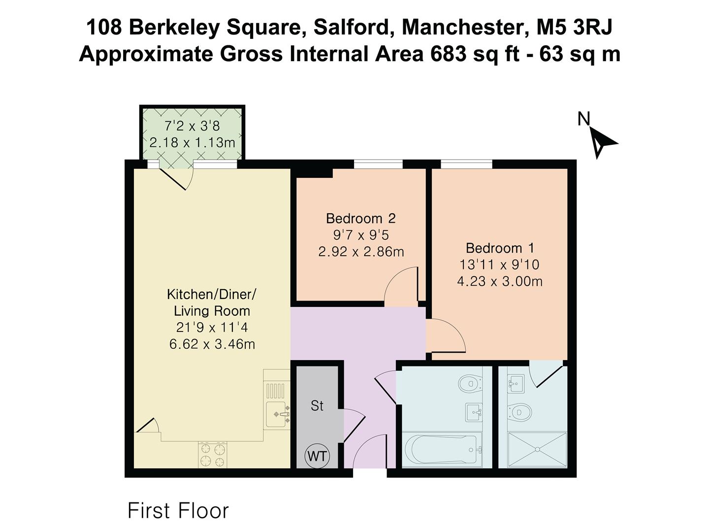 E103, Berkeley Square, 319 - 321 Ordsall Lane, Salford floorplan