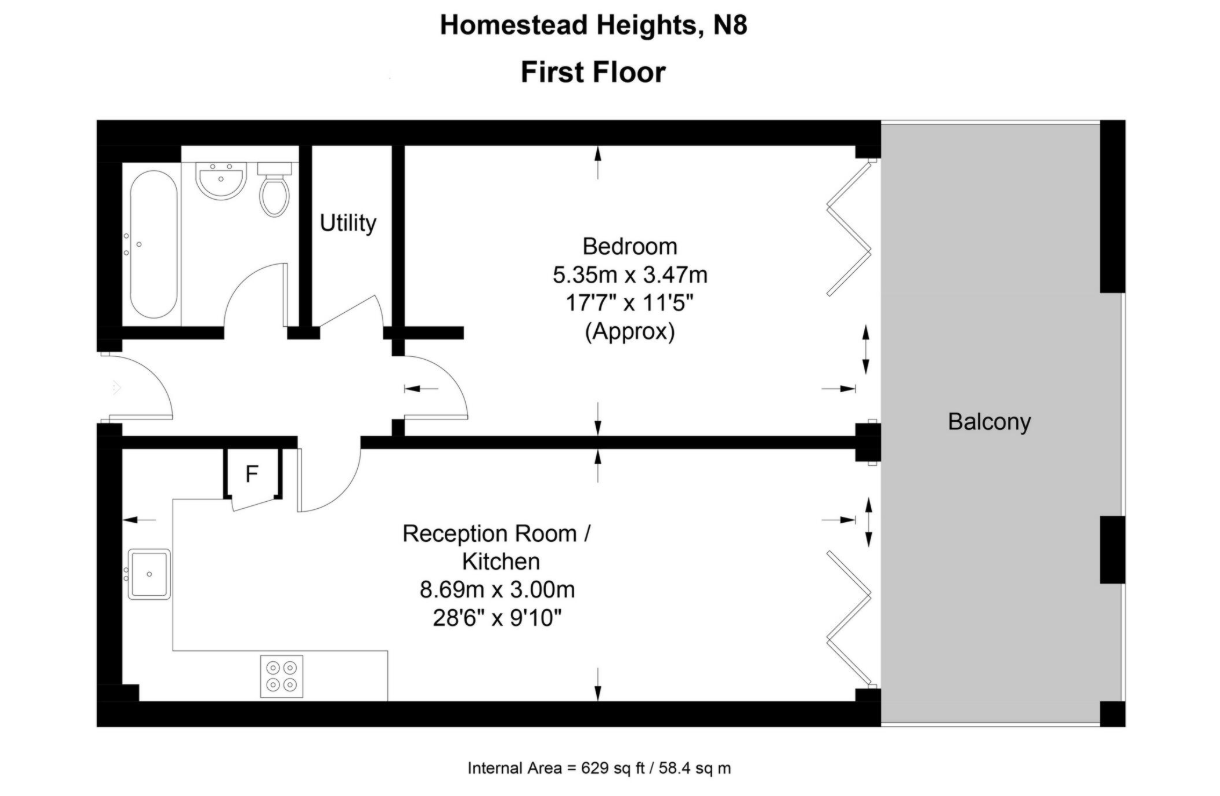 4,, Homestead Heights, Crouch End floorplan