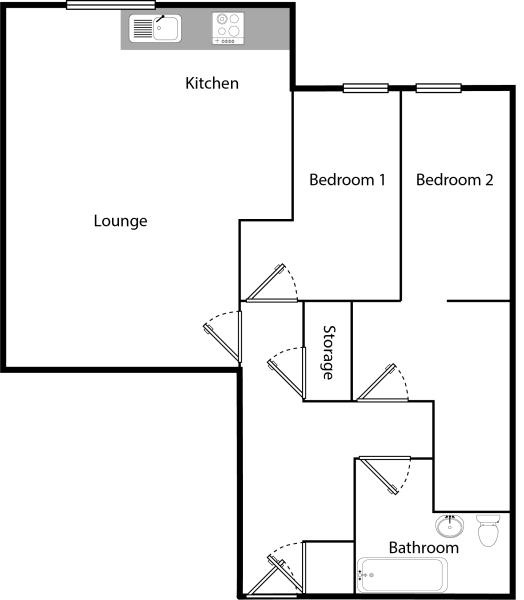 2 Bedrooms Flat to rent in Albert House, 1 Park Road, Halifax HX1