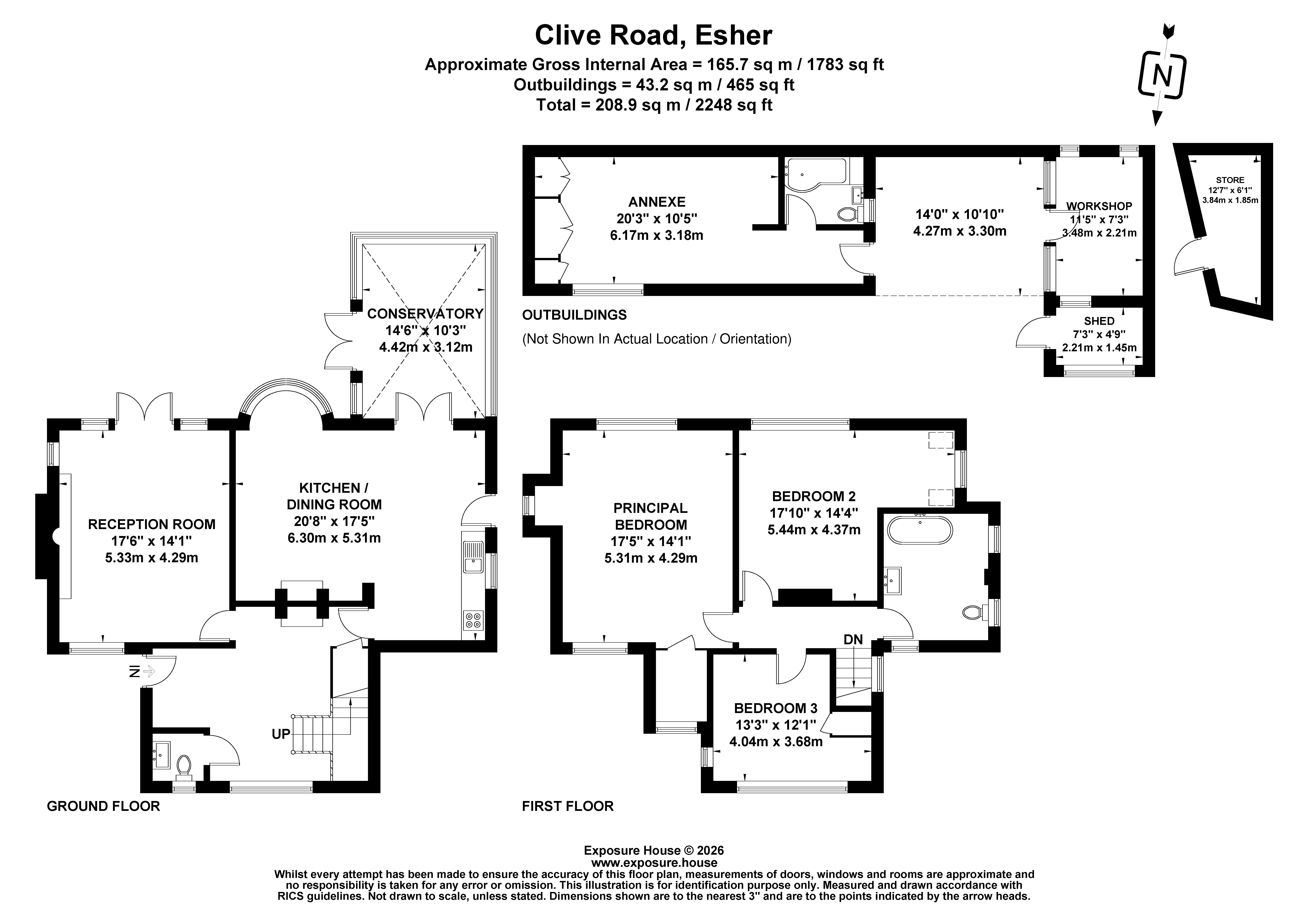 Little Coombe, 34, Clive Road, Surrey floorplan