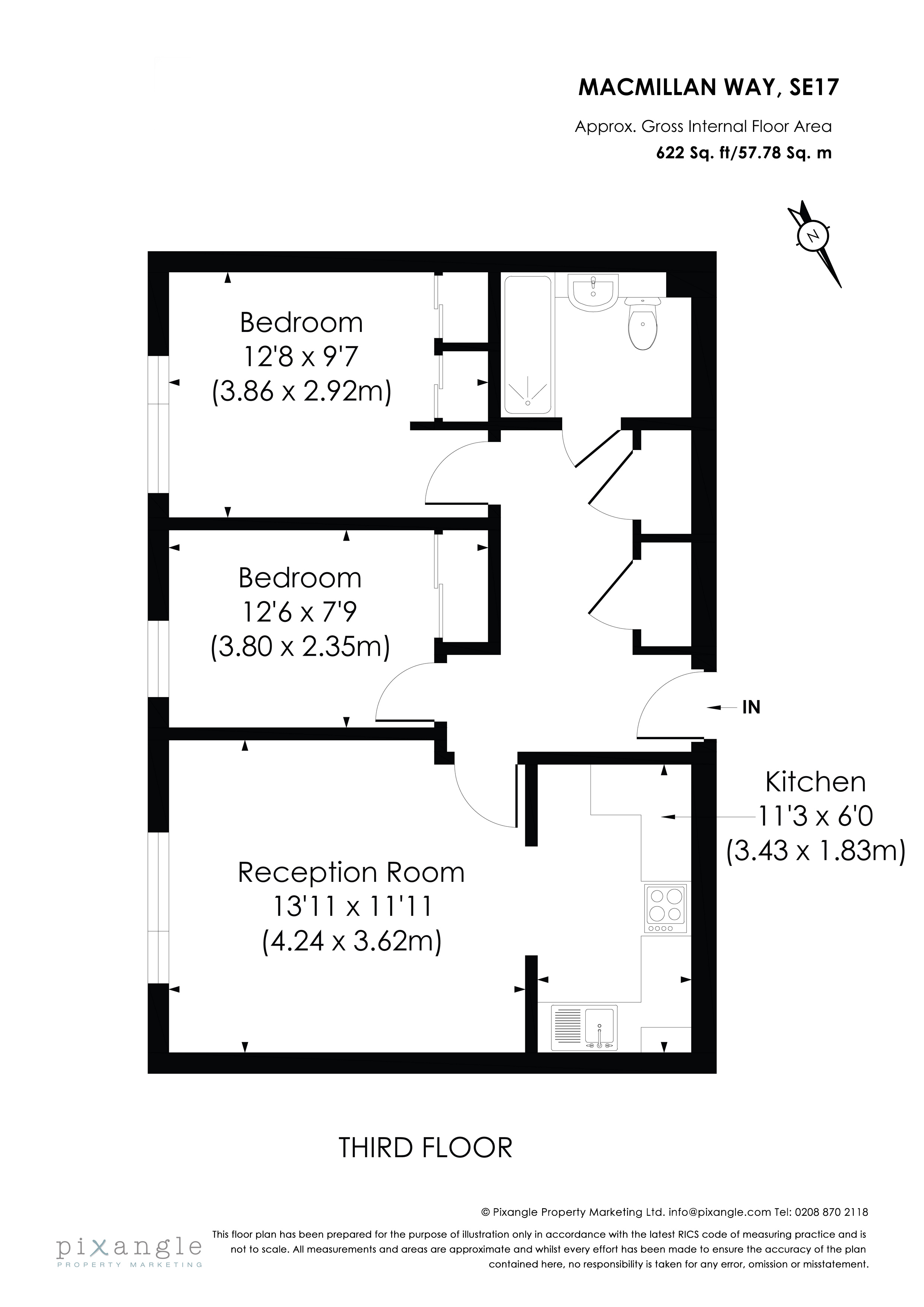 2 Bedrooms  to rent in Macmillan Way, London SW17