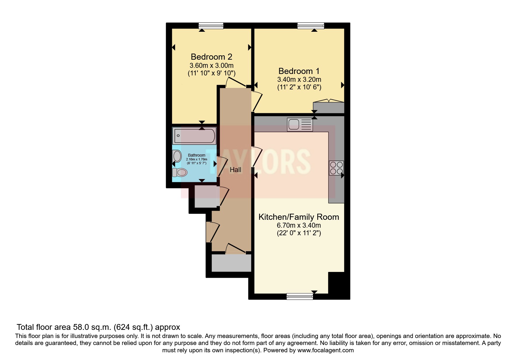 Flat 15, Military Court,, Military Road, Northamptonshire floorplan