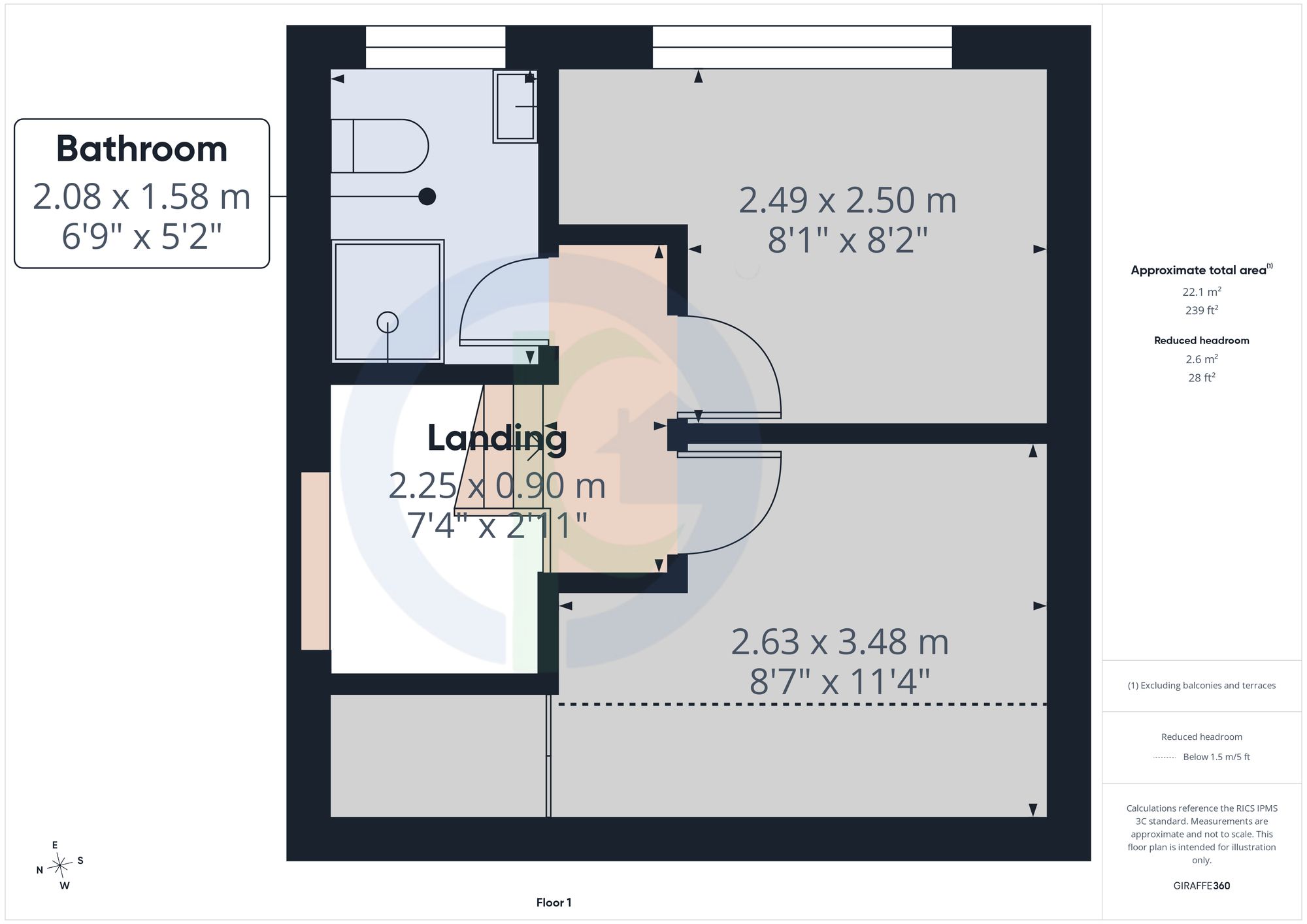 First Floor, 598 North Circular Road, London floorplan
