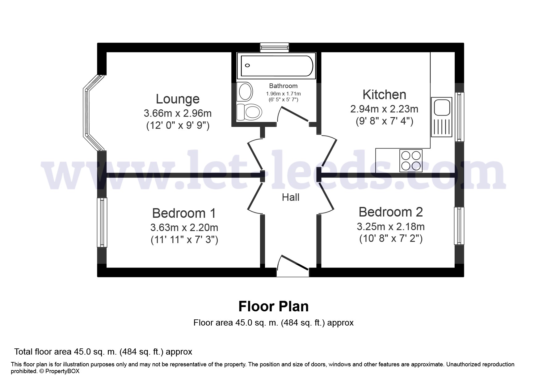 2 Bedrooms Flat to rent in Derwentwater Grove, Headingley, Leeds LS6