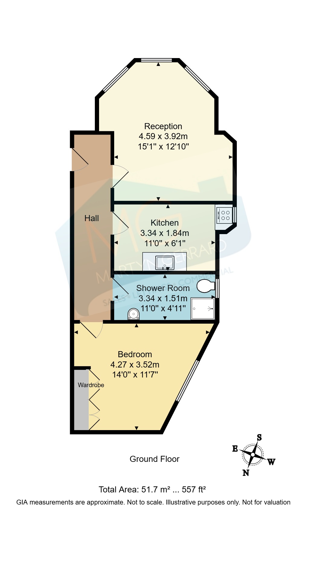 Flat 1, 47, Church Crescent, London floorplan