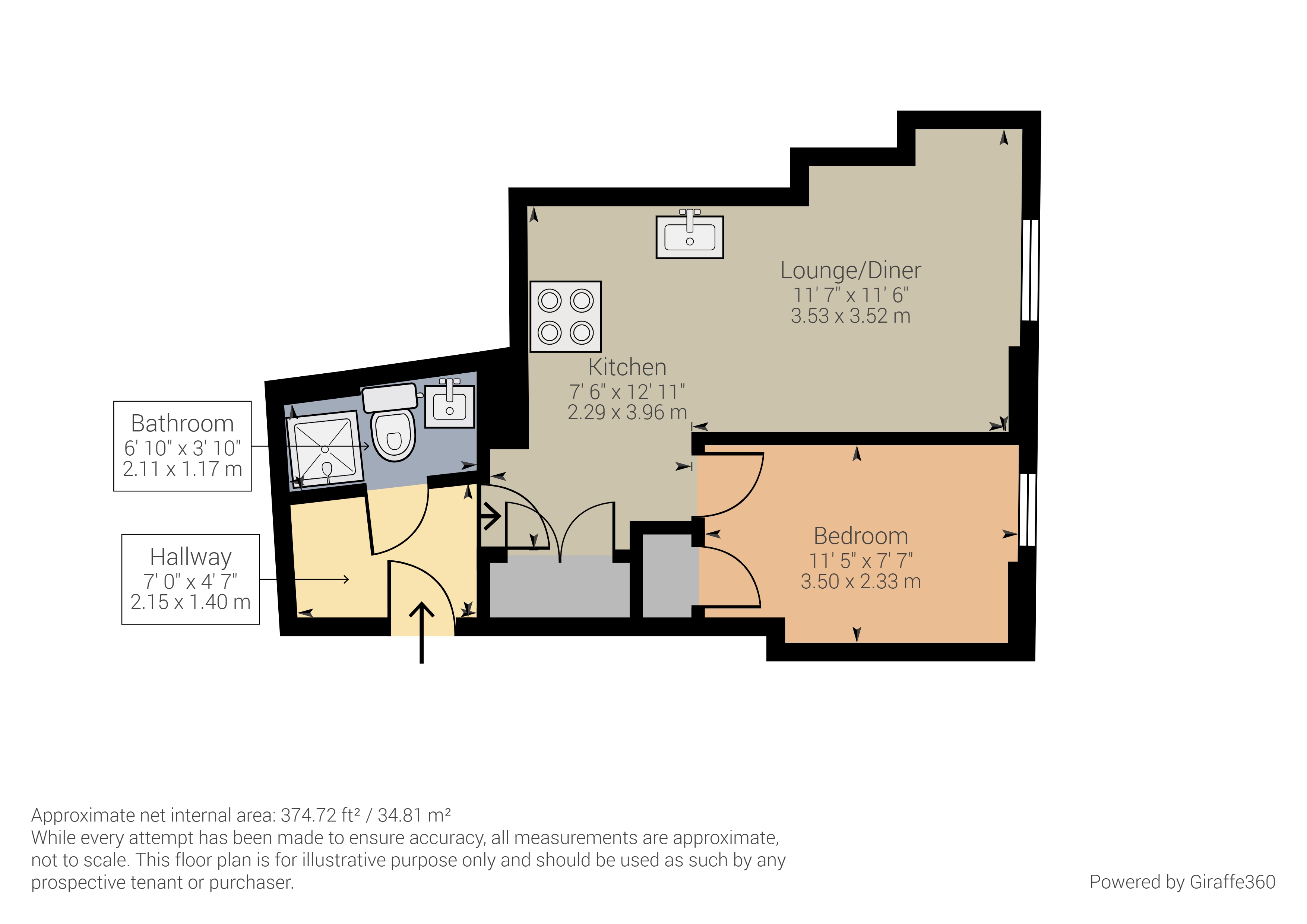 Flat 3 Charlbury House, 66, High Street, Witney floorplan