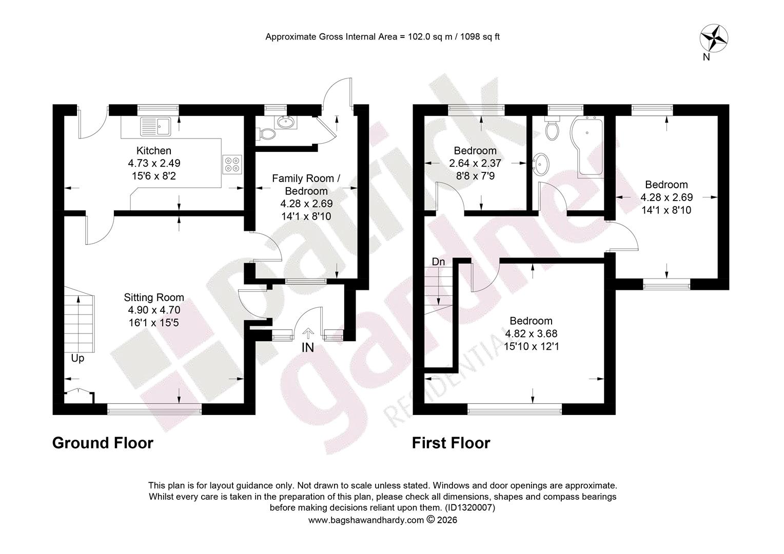 73, Middlemead Road, Great Bookham floorplan