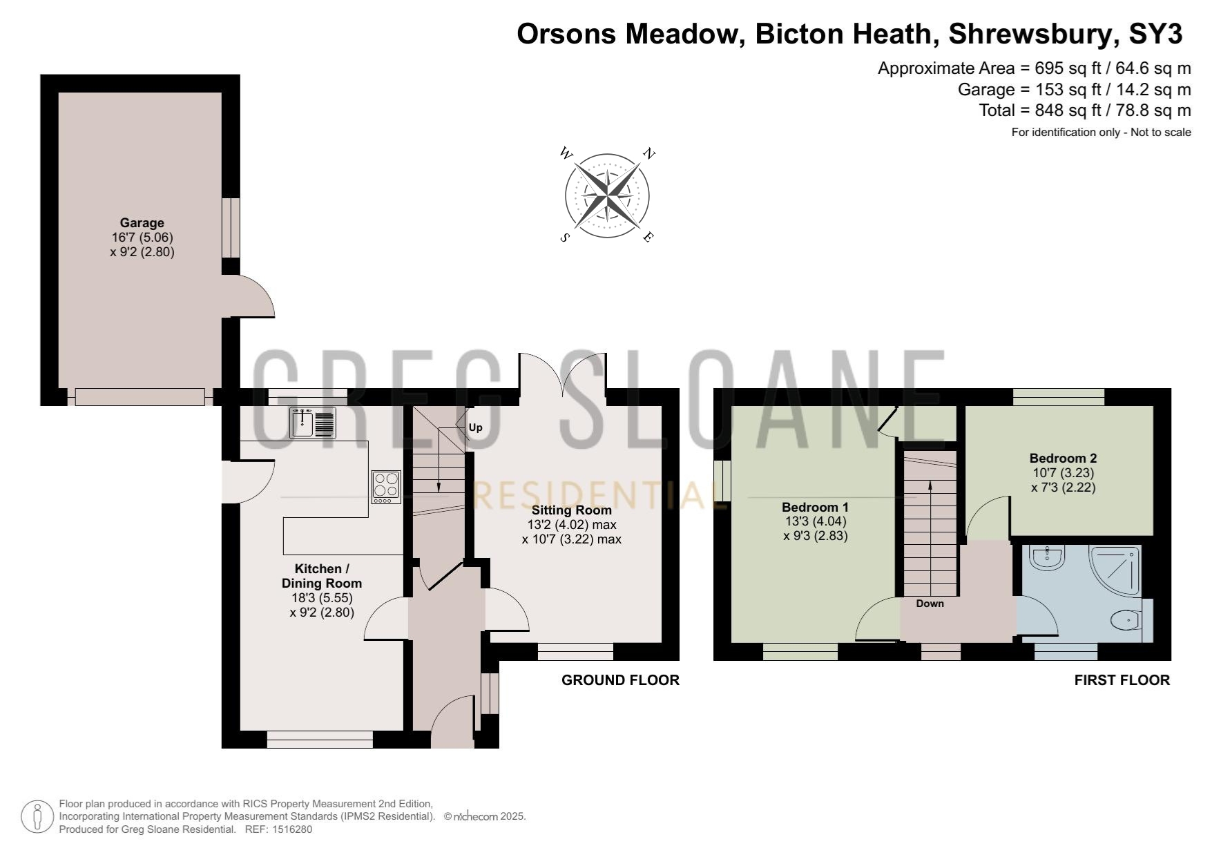 16 Orsons Meadow, Shrewsbury floorplan