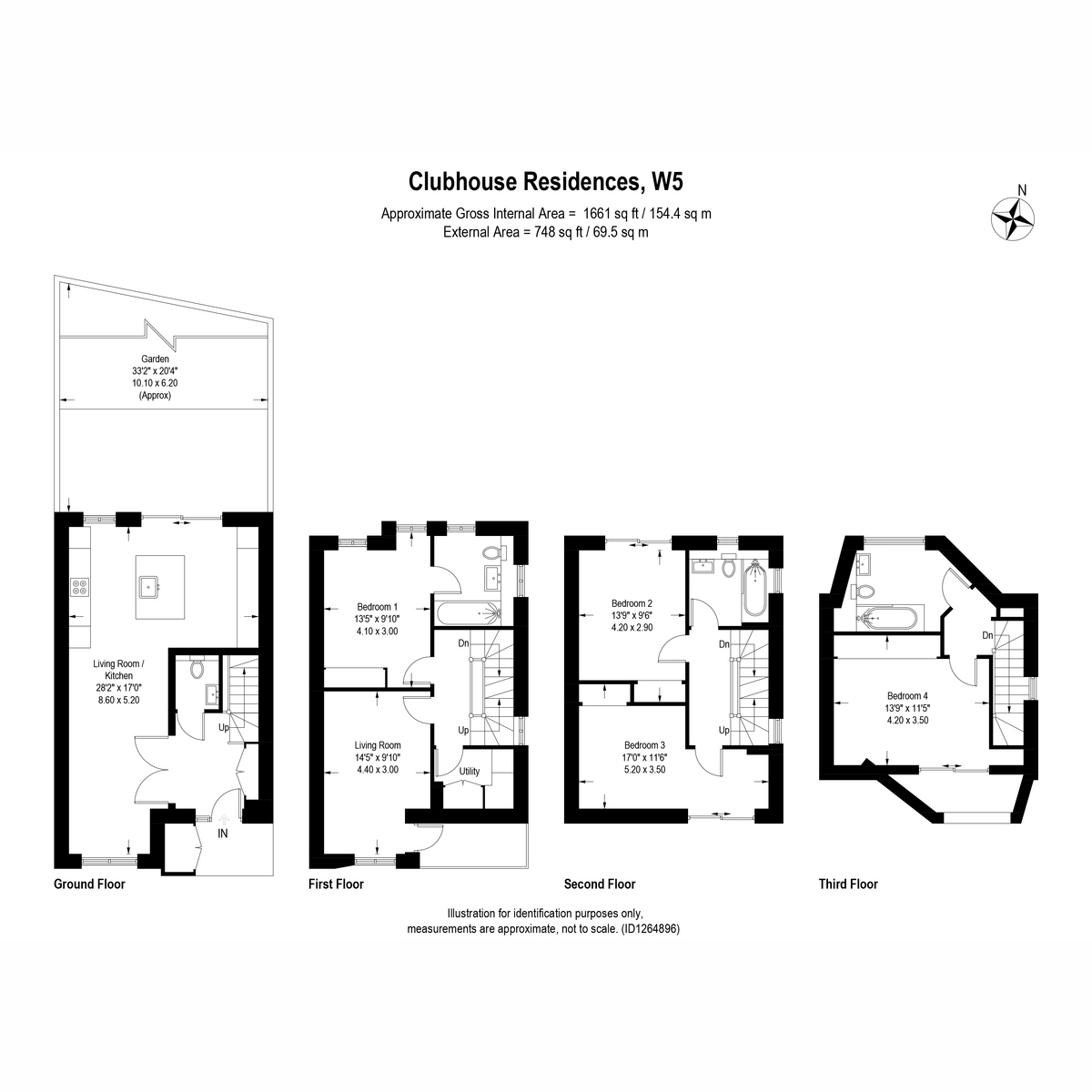 Flat 186, Clubhouse Residences, Craven Road, London floorplan