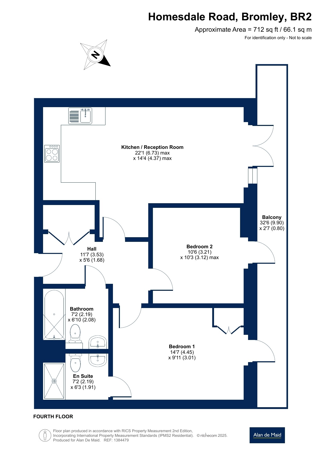 Flat 32, Azzura House, 8, Homesdale Road, Bromley floorplan