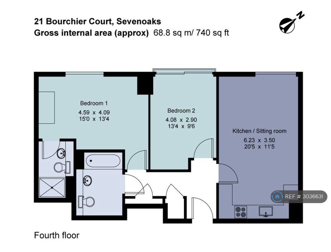 Bourchier Court, London Road, Sevenoaks floorplan