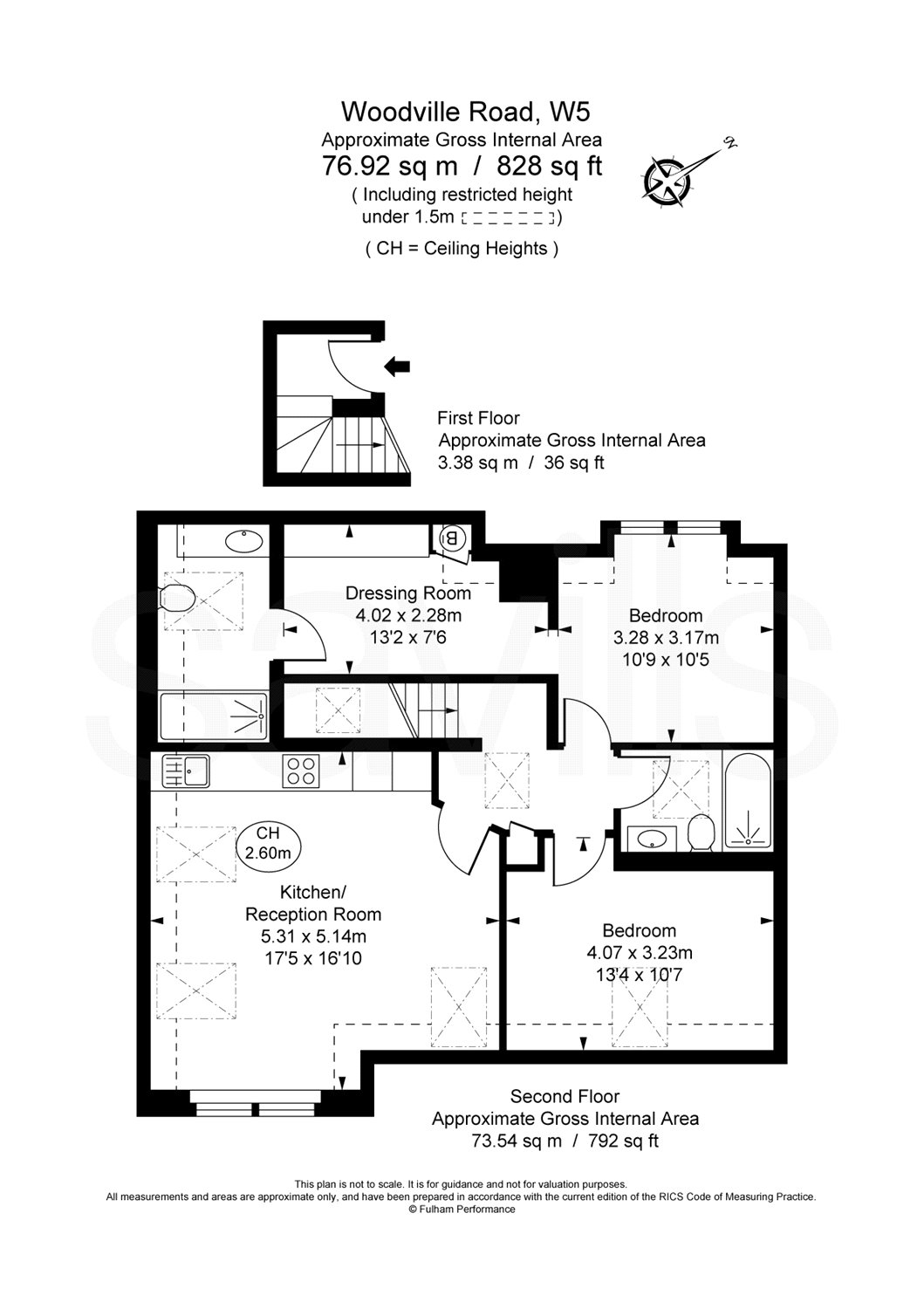 Flat 7, 9, Woodville Road, London floorplan