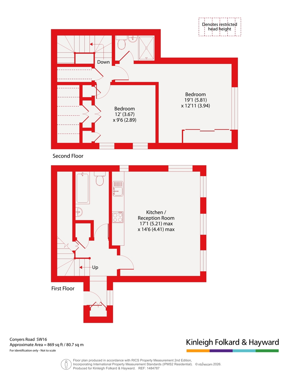 Flat 4, 12, Conyers Road, London floorplan