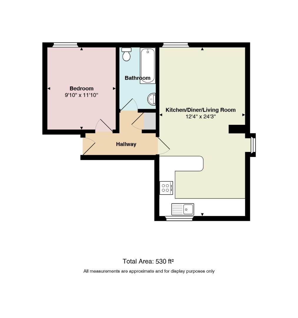 Flat 3, Tooley's Mill, 1 Old Road, Leighton Buzzard floorplan