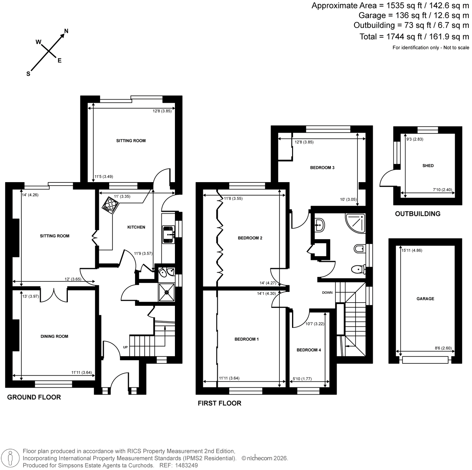 19, Meadow Close, Hinchley Wood floorplan