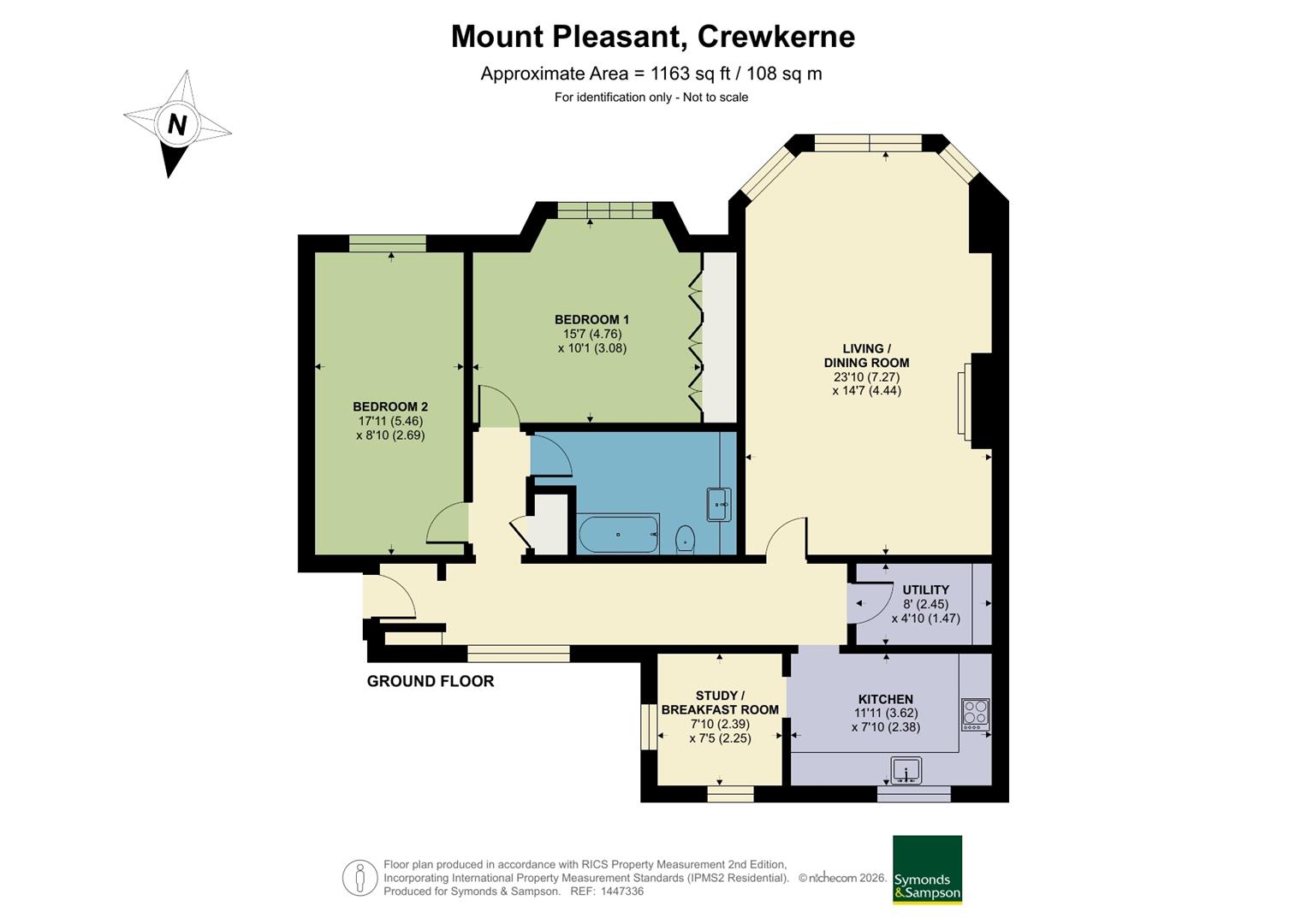 4 De Combe House, Mount Pleasant, Crewkerne floorplan
