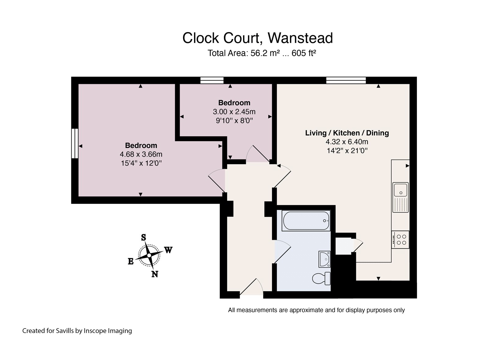 Flat 26, Clock Court,, Victory Road, London floorplan