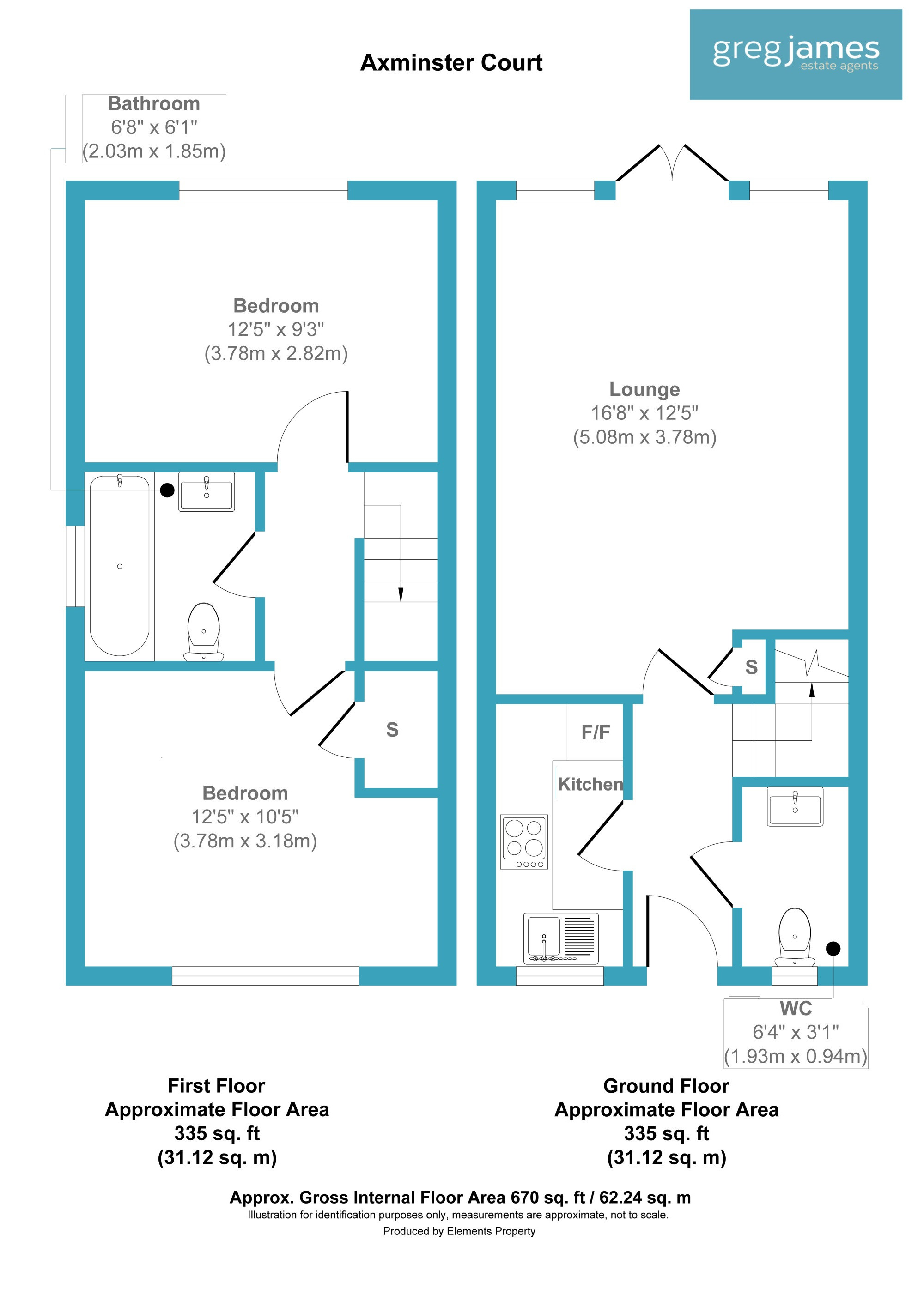 1, Axminster Court, Farnborough floorplan