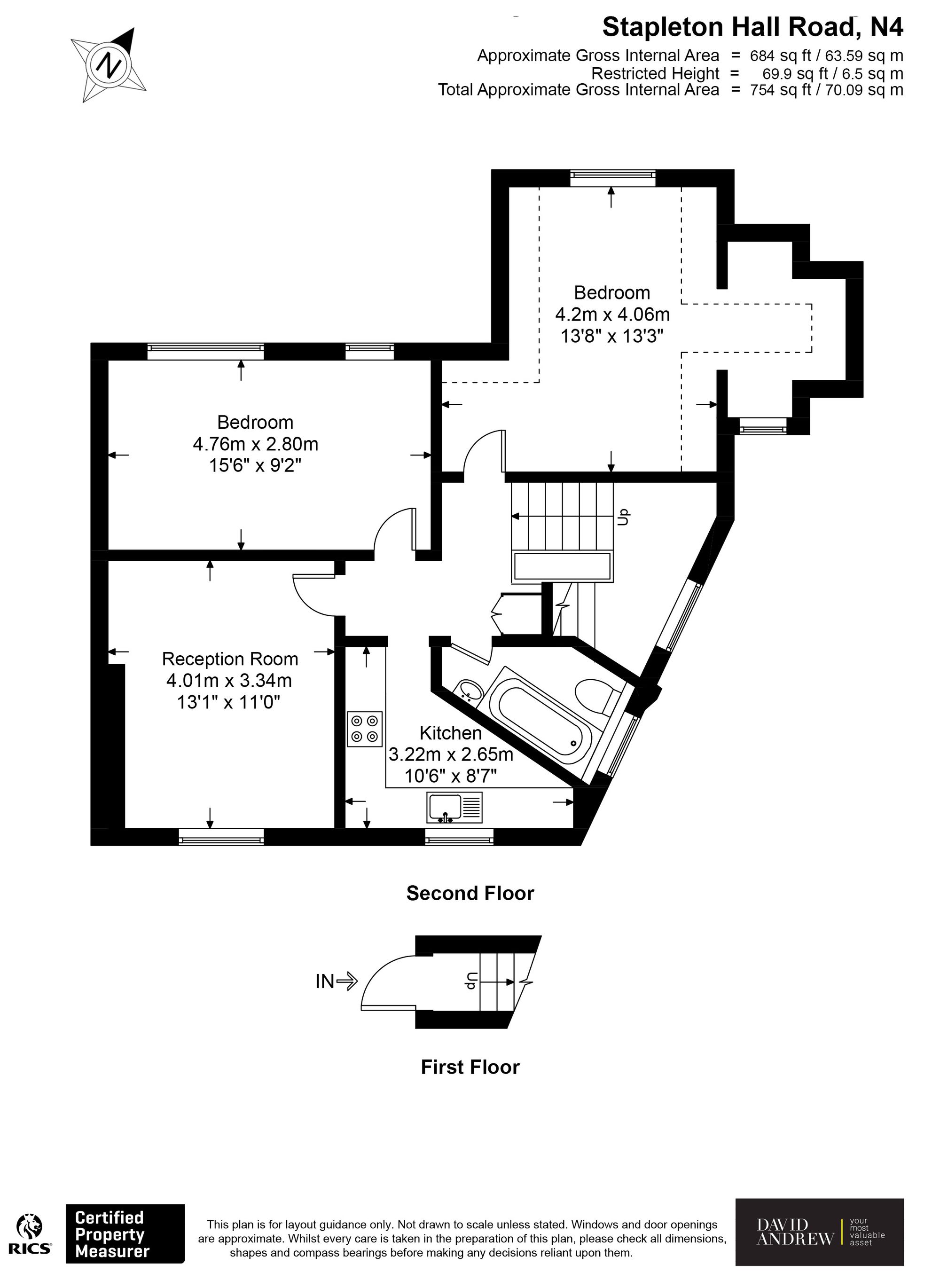 Flat 3, 92 Stapleton Hall Road, London floorplan