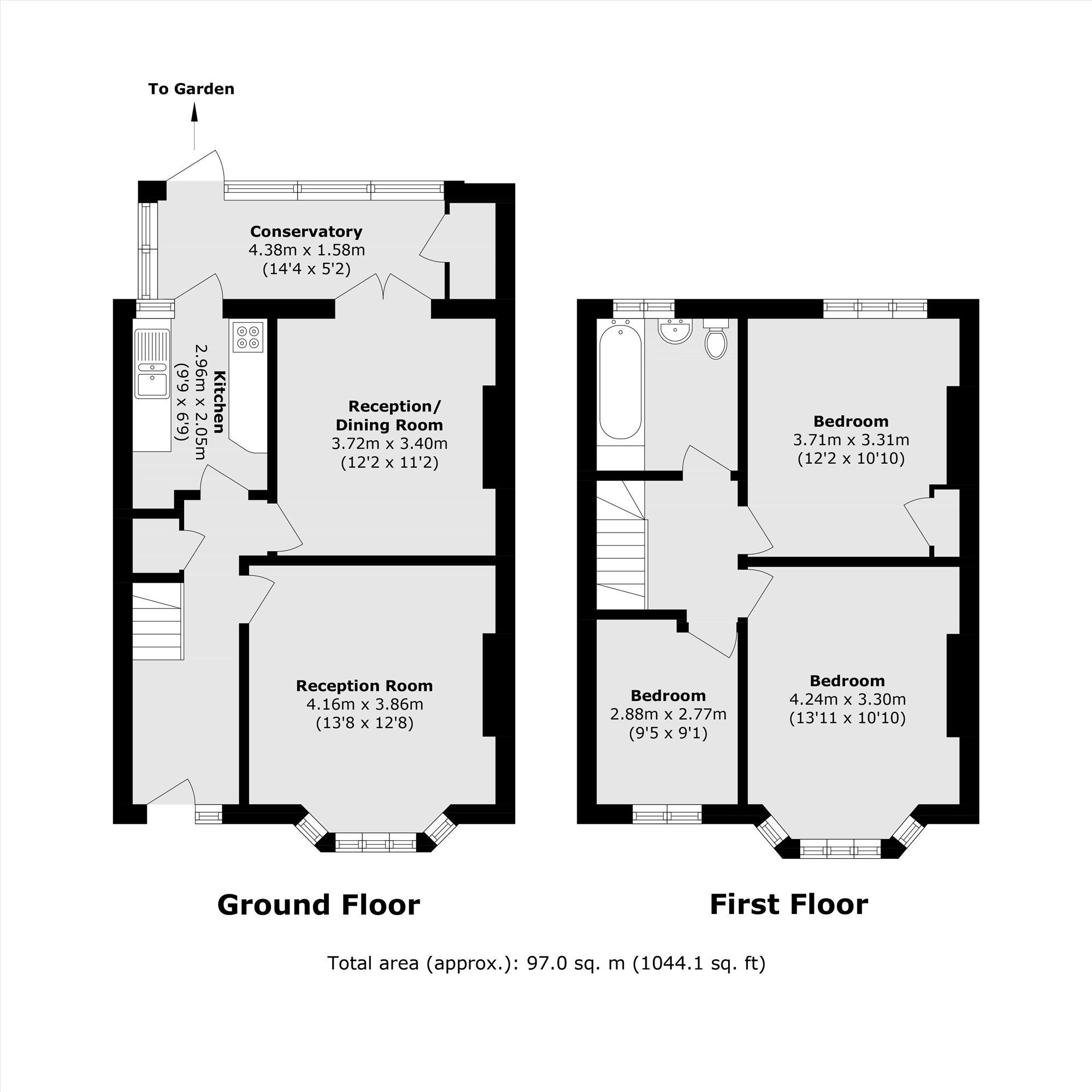 44, Church Gardens, London floorplan