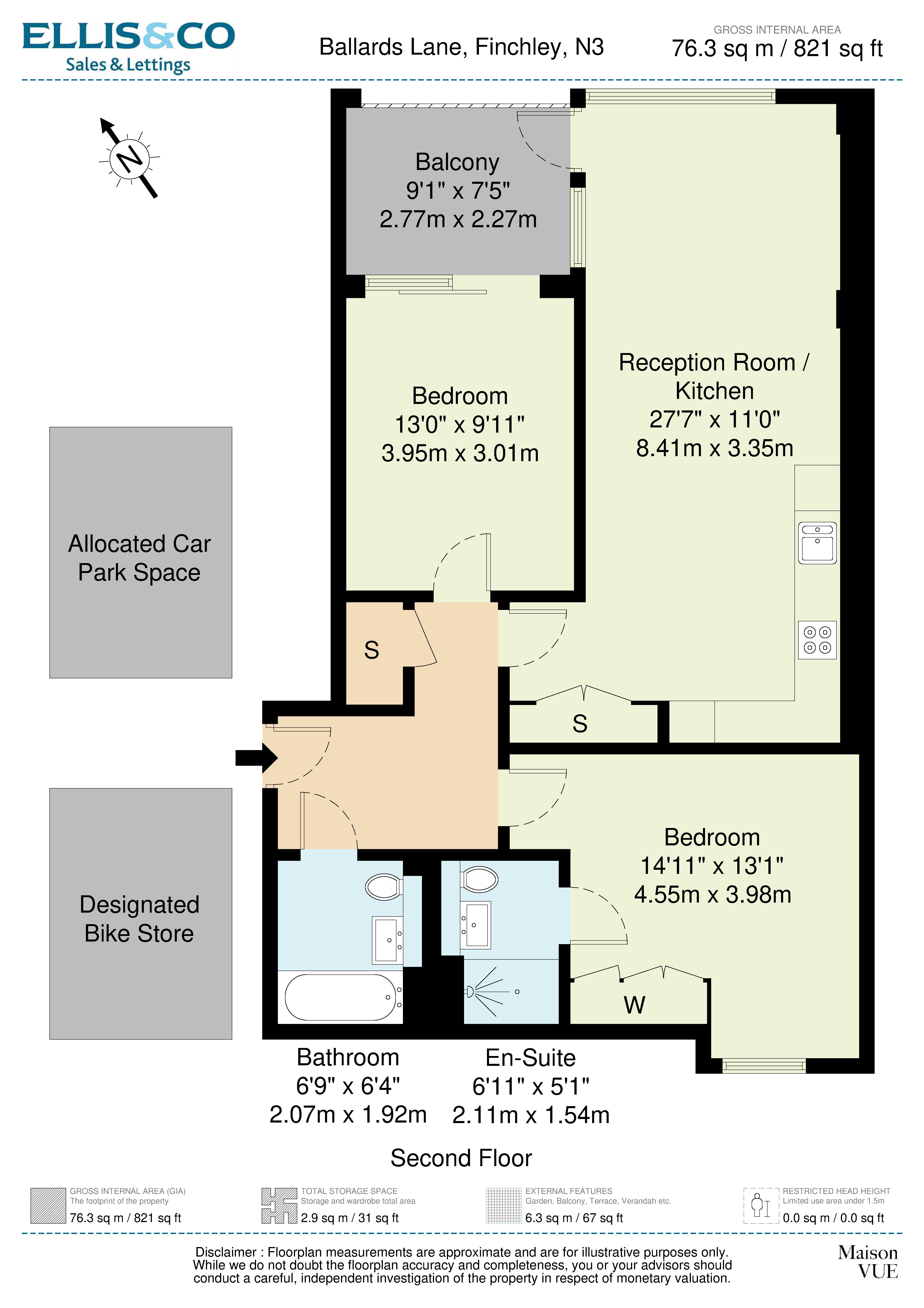 Flat 13, 195, Ballards Lane, Finchley floorplan
