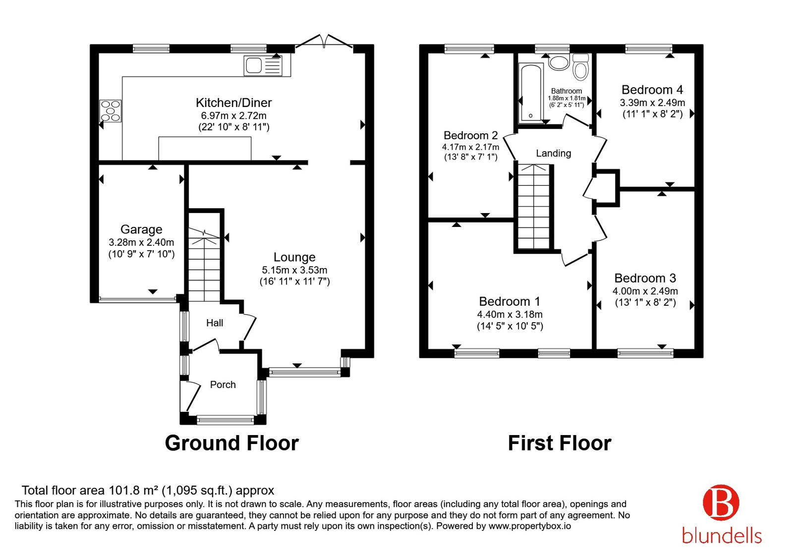 1, Kildonan Grove, Sheffield floorplan
