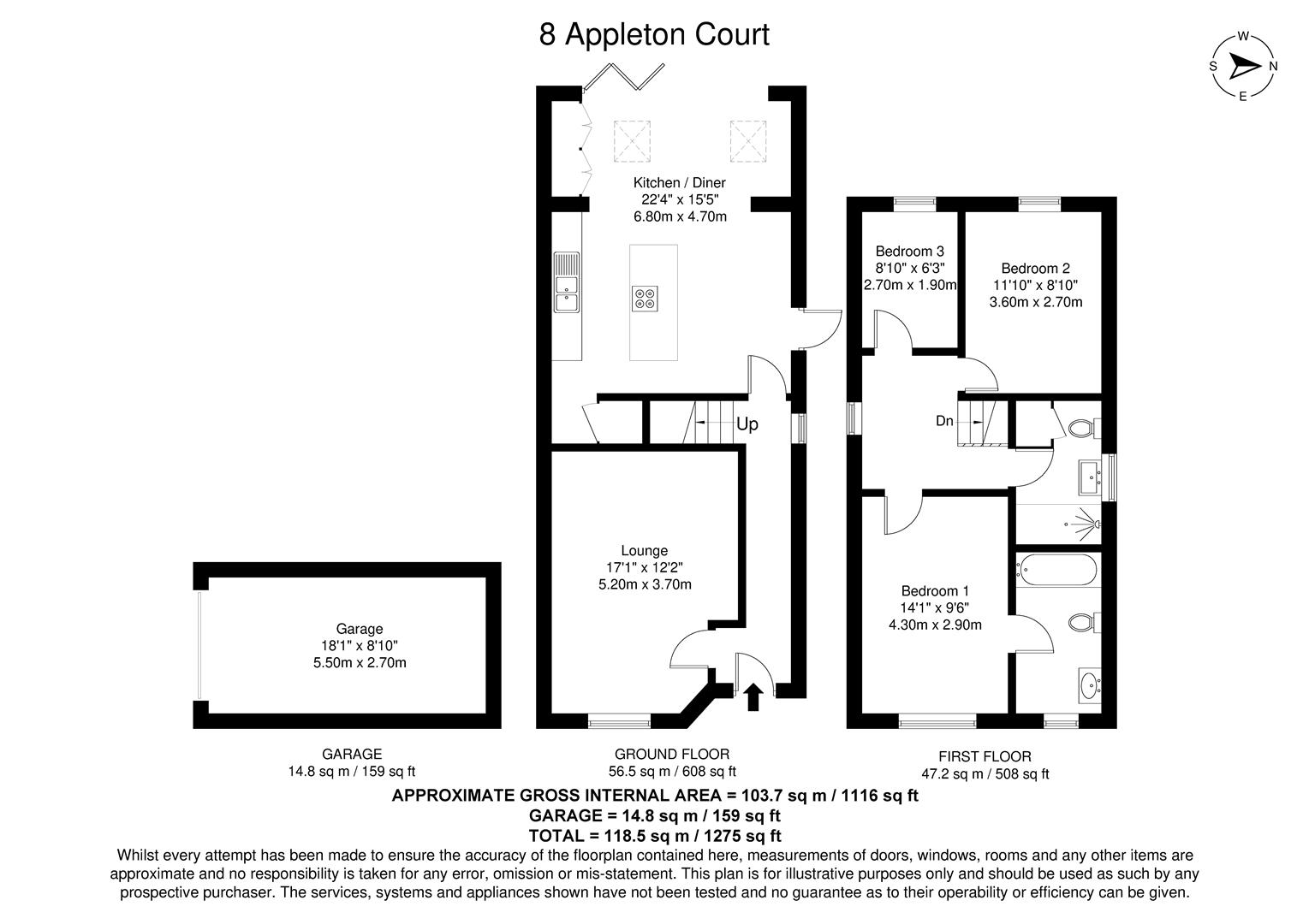 8, Appleton Court, York floorplan