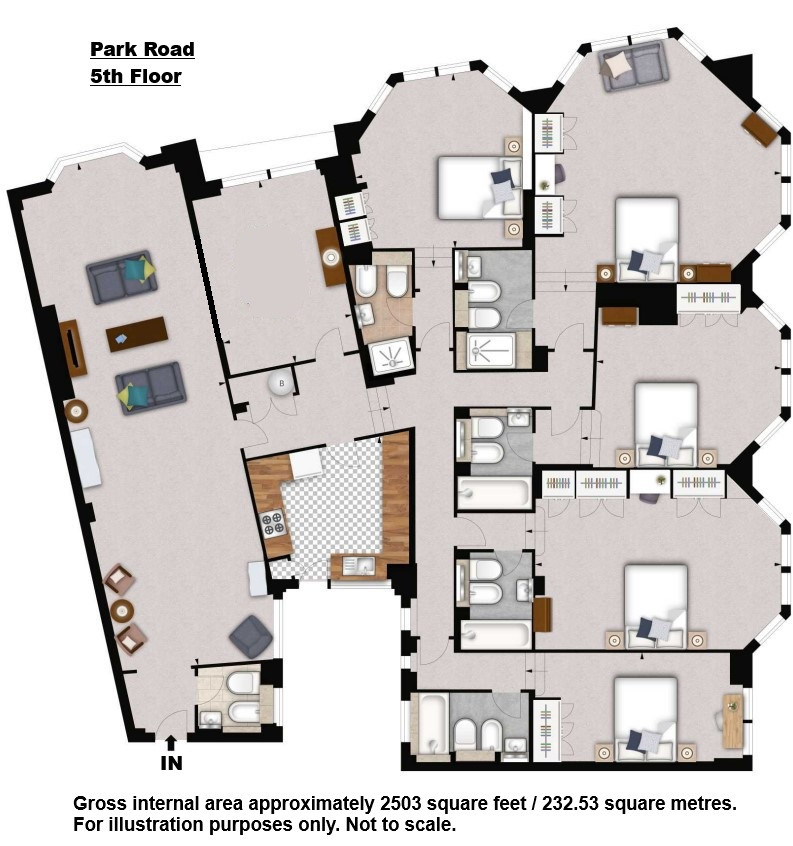 Flat 2 Strath, Park Road, St Johns Wood floorplan