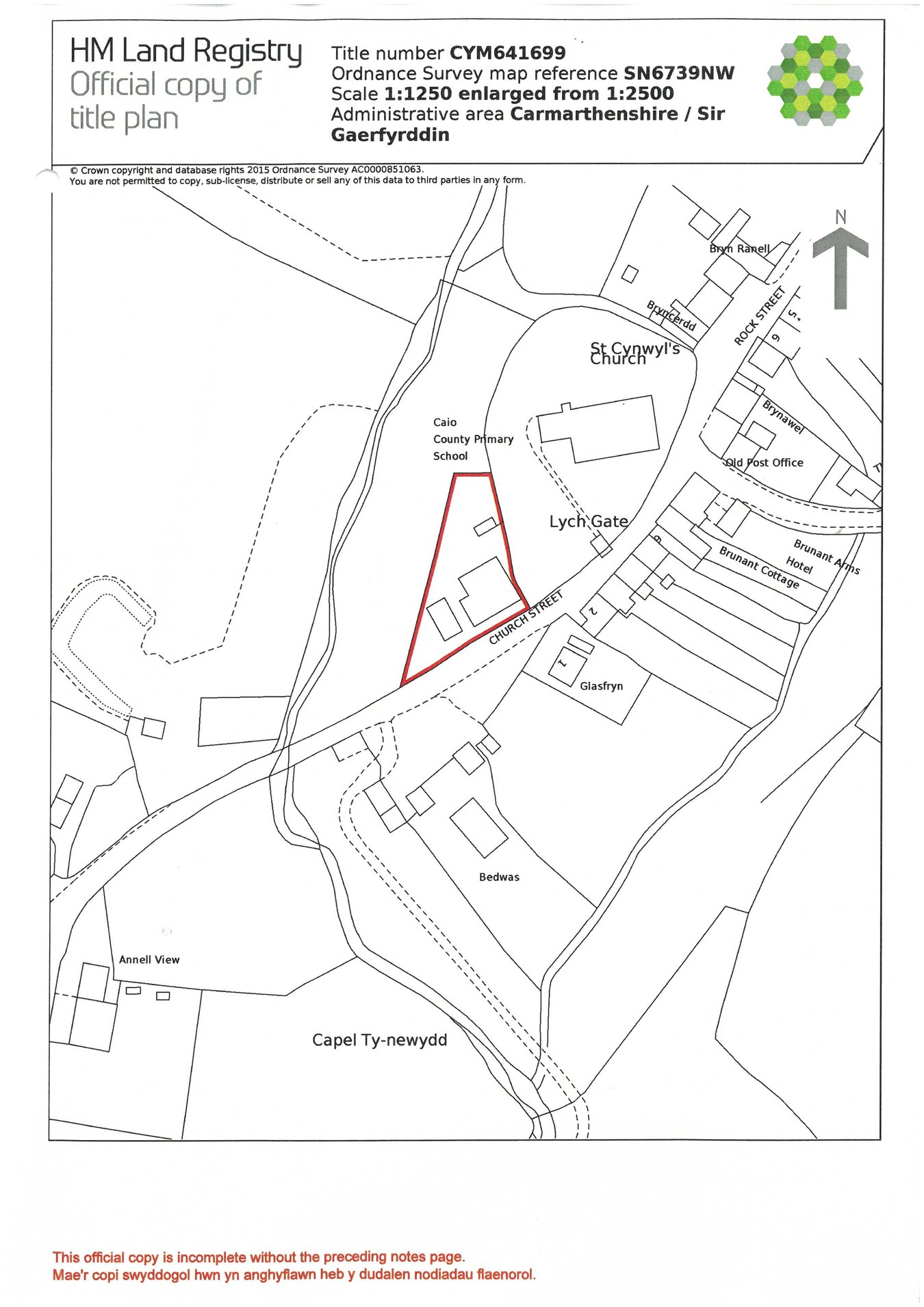 The Old School, Church Street,, Caio, Llanwrda floorplan