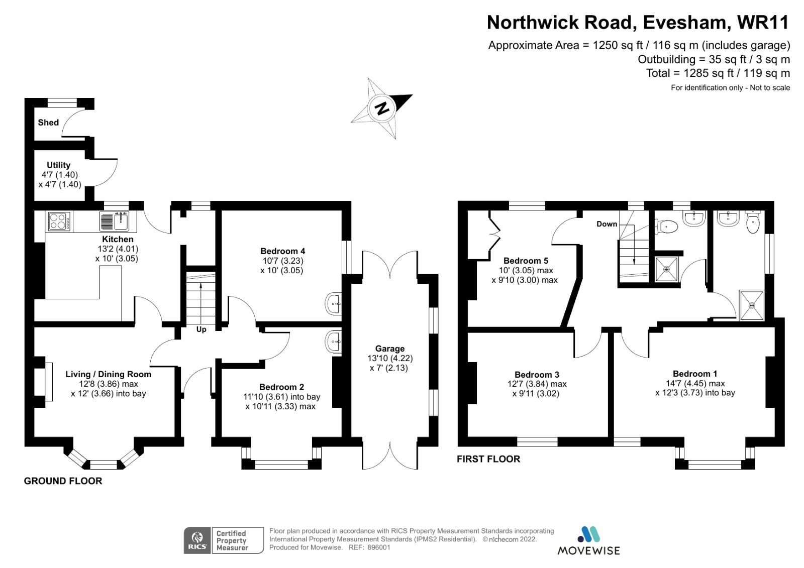 Northwick Road, Evesham, Worcestershire WR11, 5 bedroom end terrace
