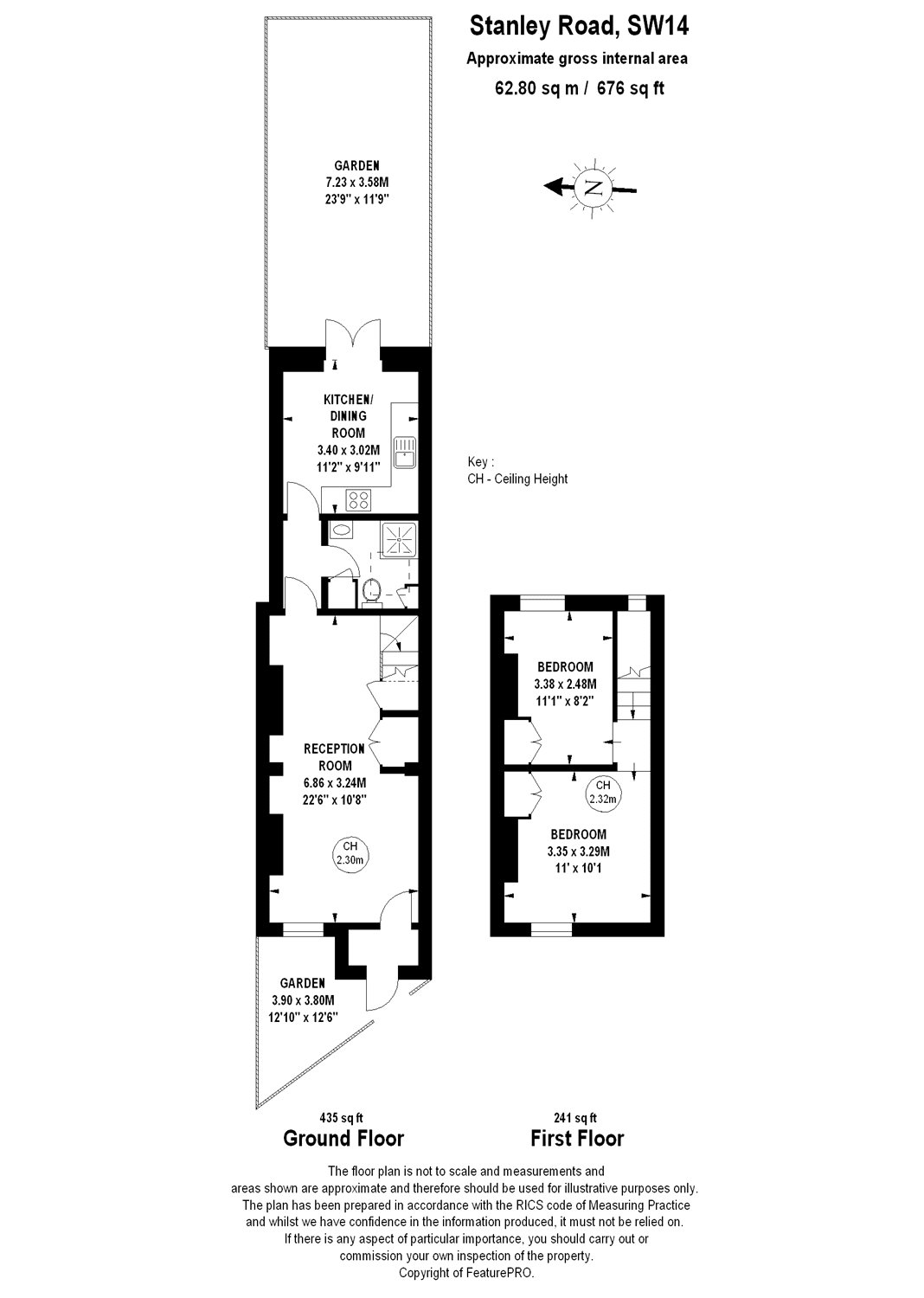 2 Bedrooms Terraced house to rent in Stanley Road, London SW14