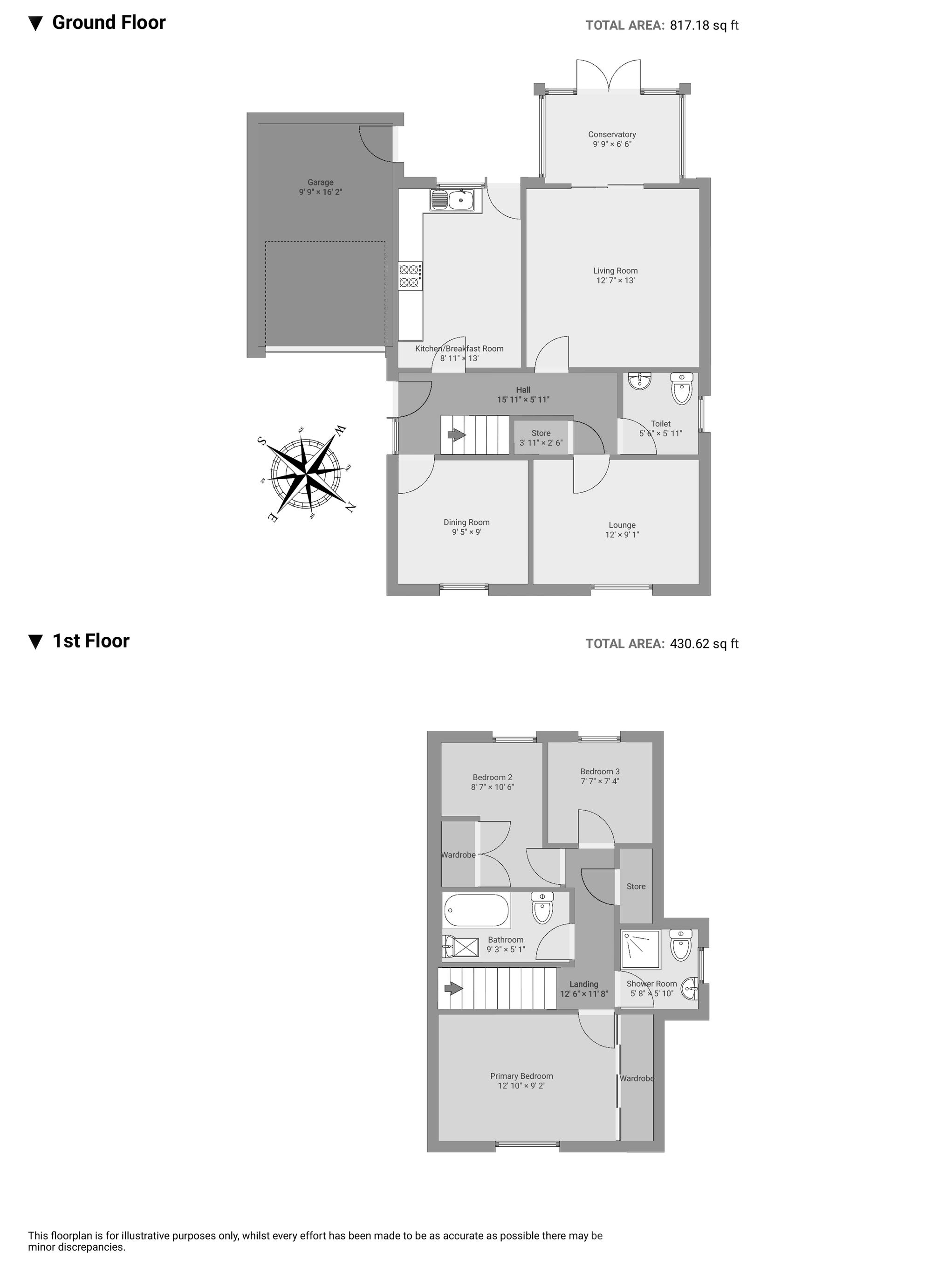 3 Y Deri, Pontypridd floorplan