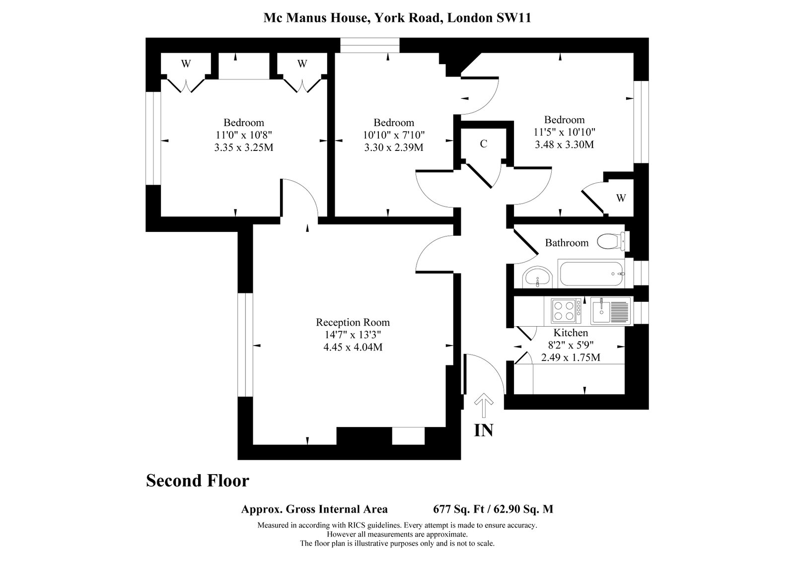 McManus House,Flat 18, York Road, London floorplan