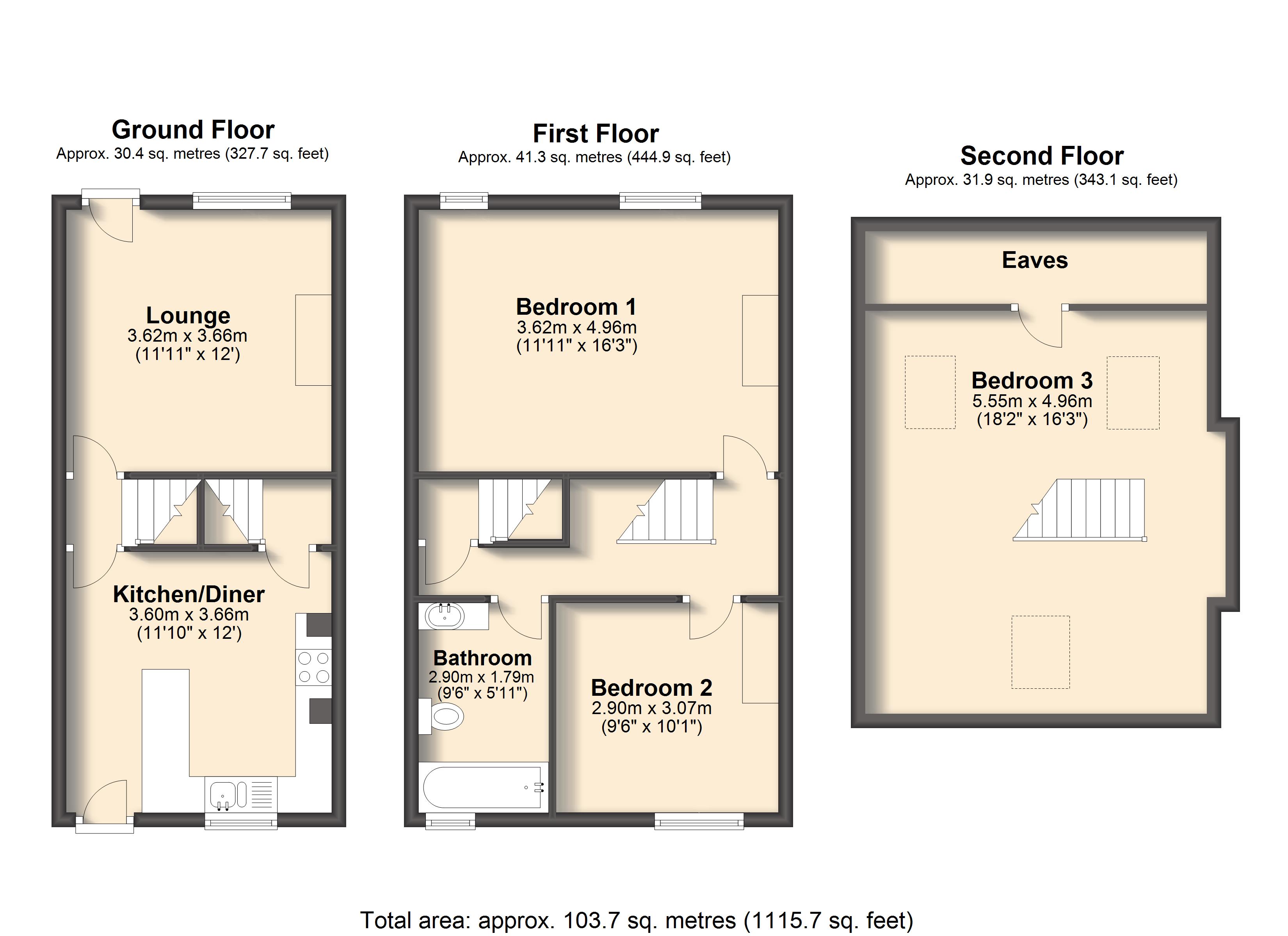 3 Bedrooms Terraced house to rent in Cartmell Road, Sheffield S8