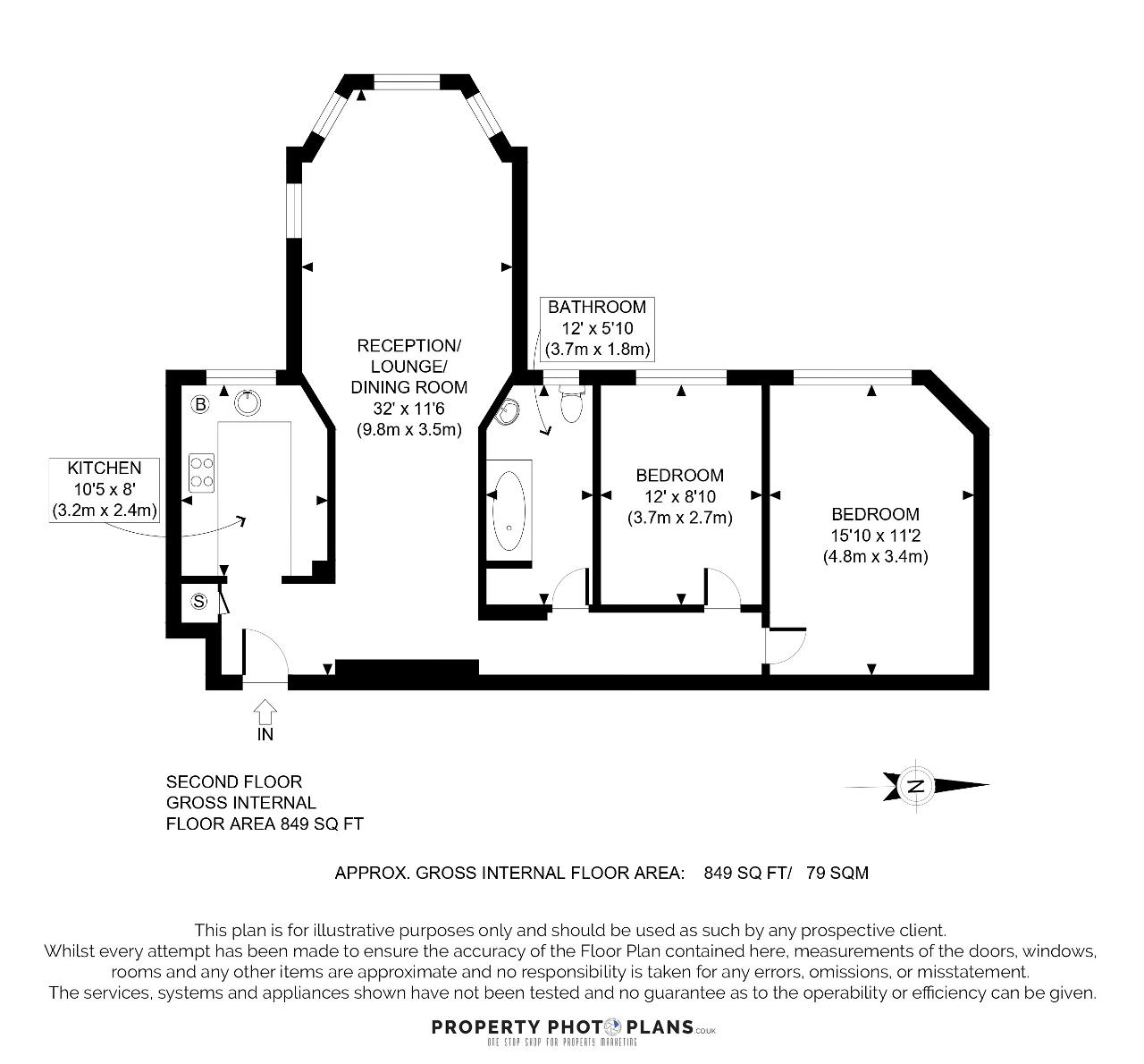 49, Moreland Court, Finchley Road, London floorplan
