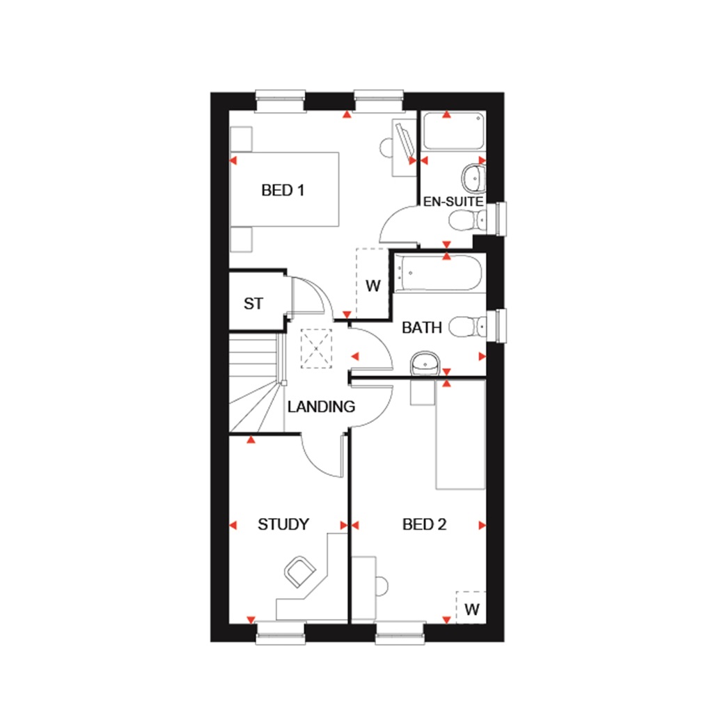 "Chilham" at Thanington Road, Canterbury CT1, 2 bedroom semidetached