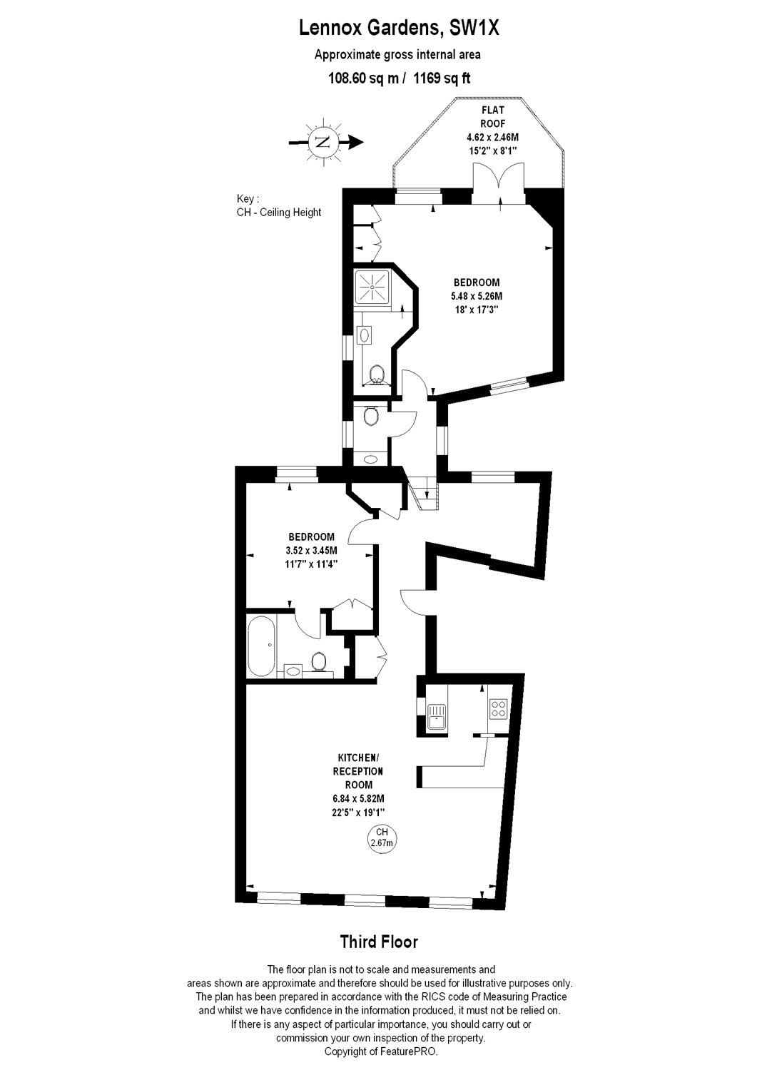 2 Bedrooms Flat to rent in Lennox Gardens, London SW1X