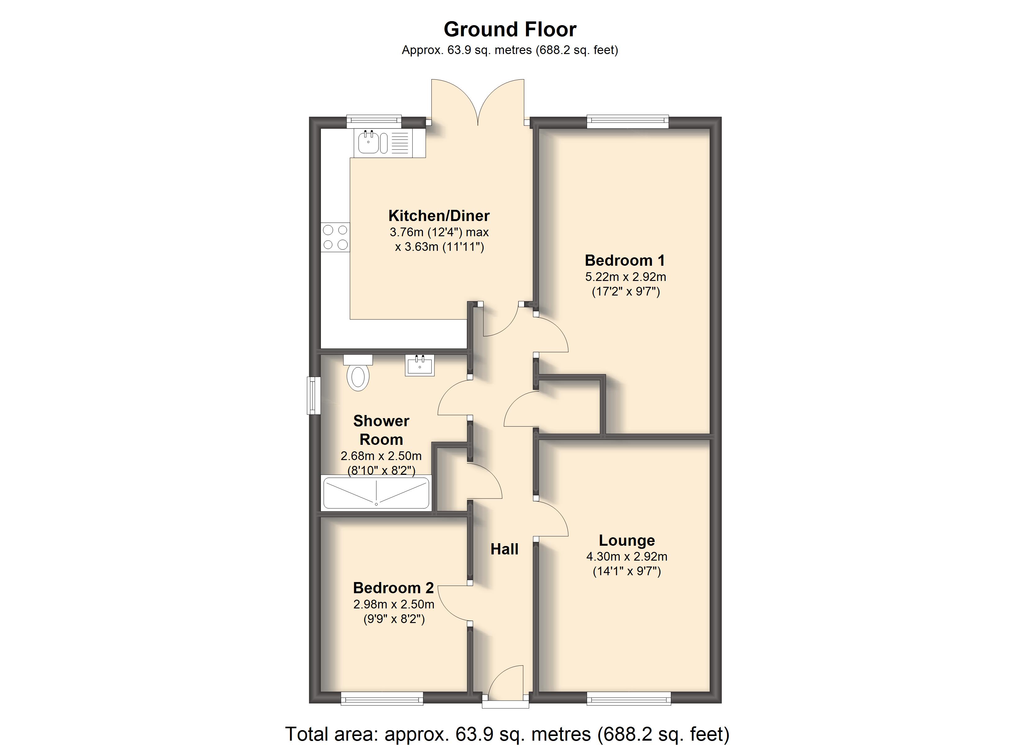 2 Bedrooms Semi-detached bungalow for sale in Masefield Avenue, Holmewood, Chesterfield S42