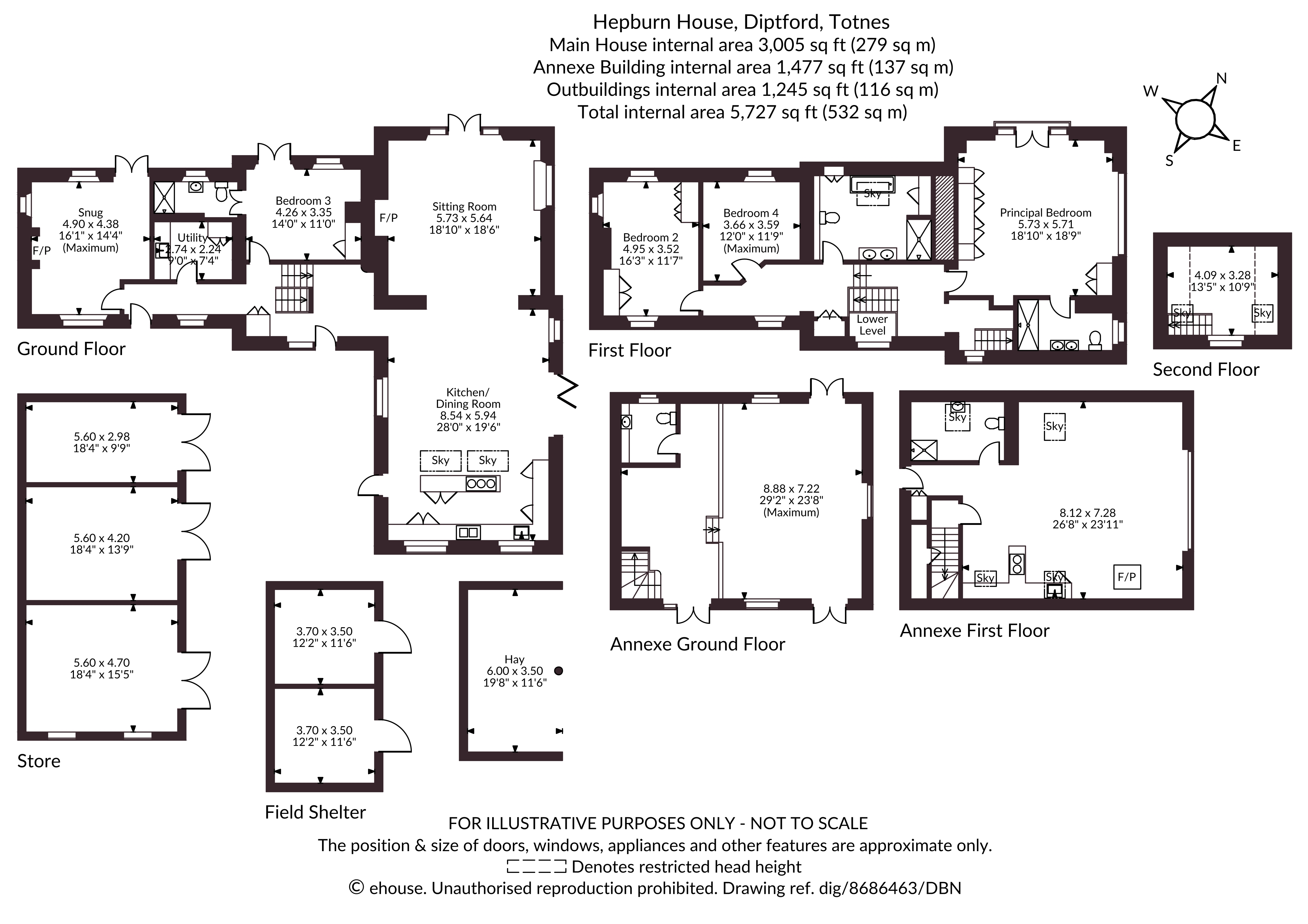 Hepburn House,, Diptford, Devon floorplan