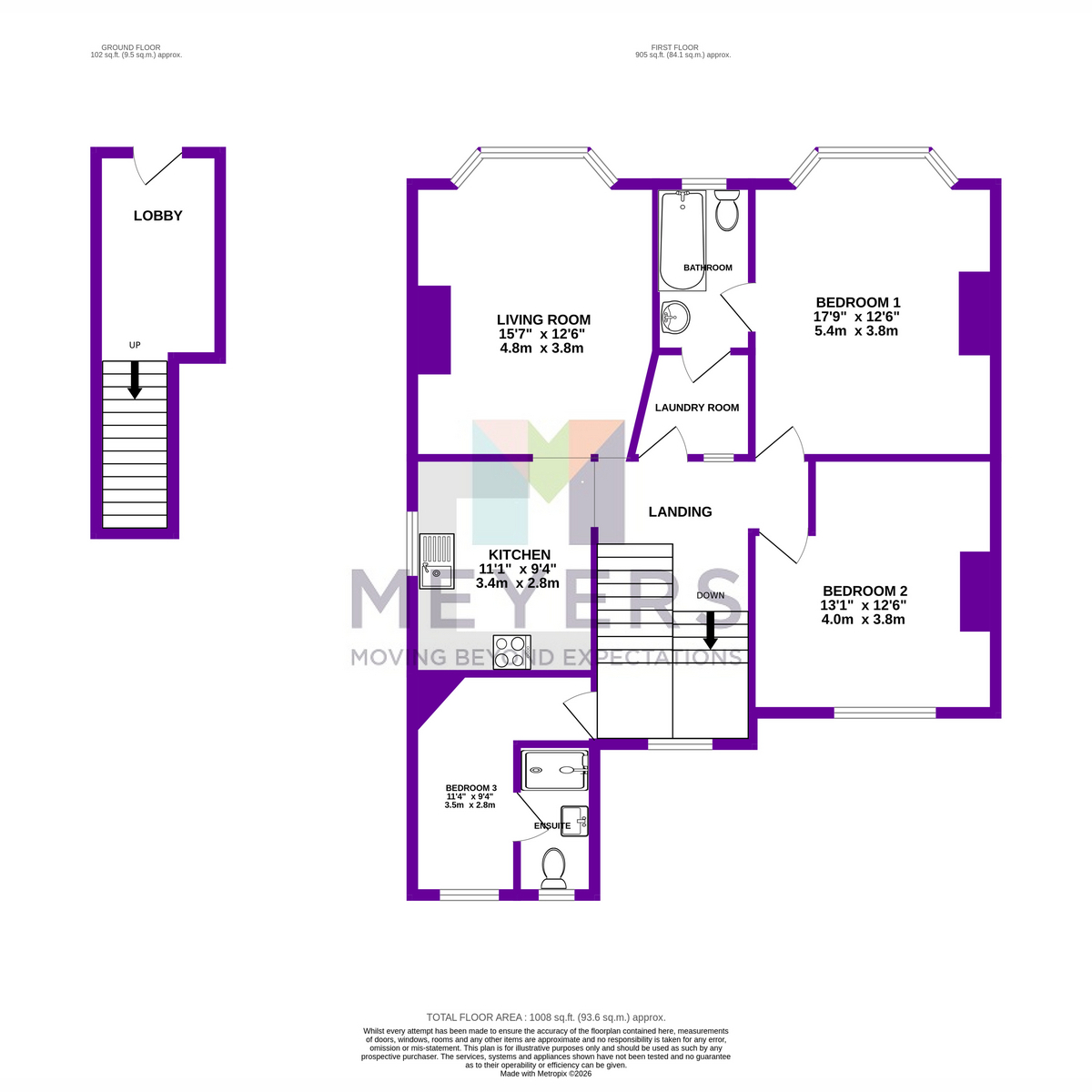 32, Richmond Park Road, Bournemouth floorplan