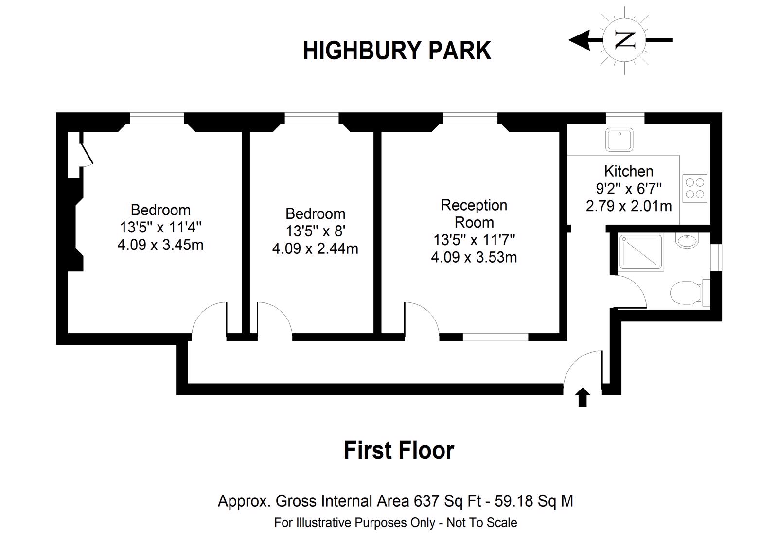 2 Bedrooms Flat to rent in Highbury Park, London N5