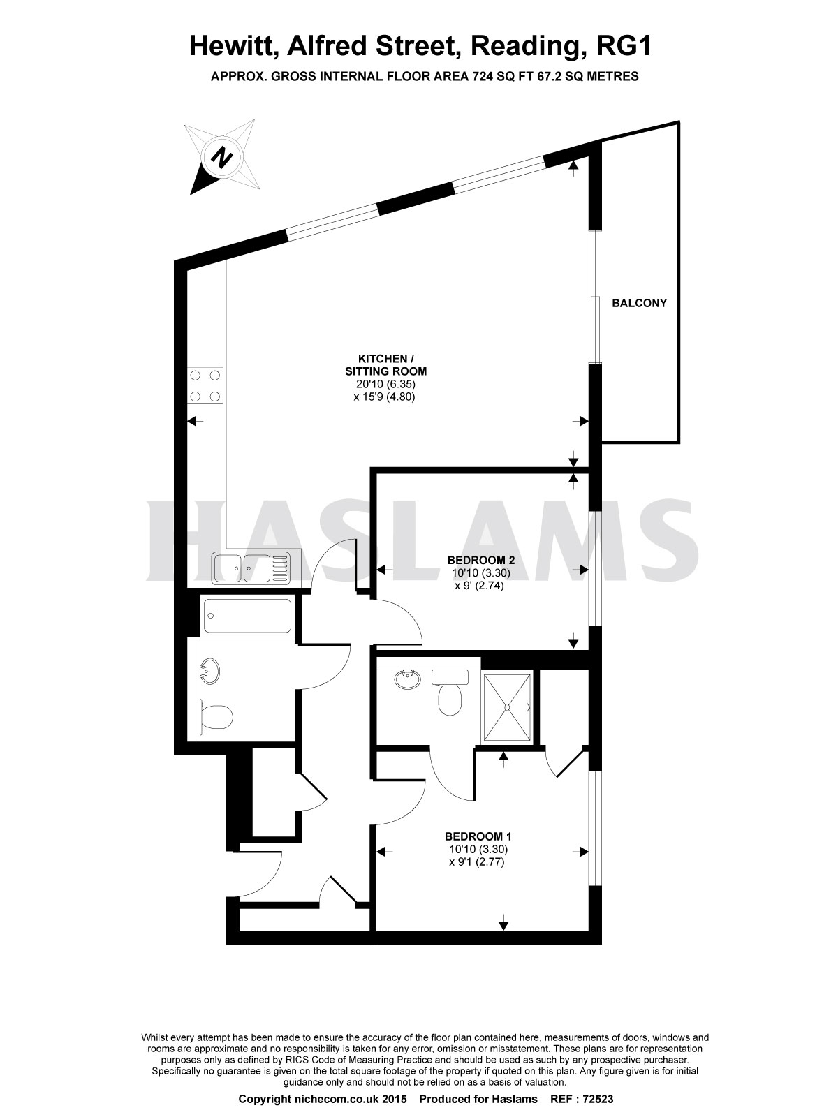 2 Bedrooms Flat to rent in Hewitt, 40 Alfred Street, Reading RG1