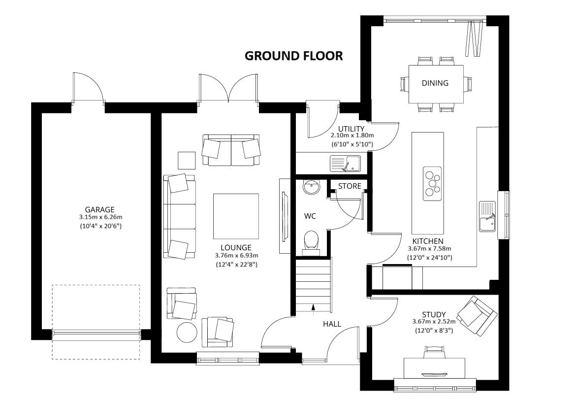 2, Beaumont Grove, Swansea floorplan